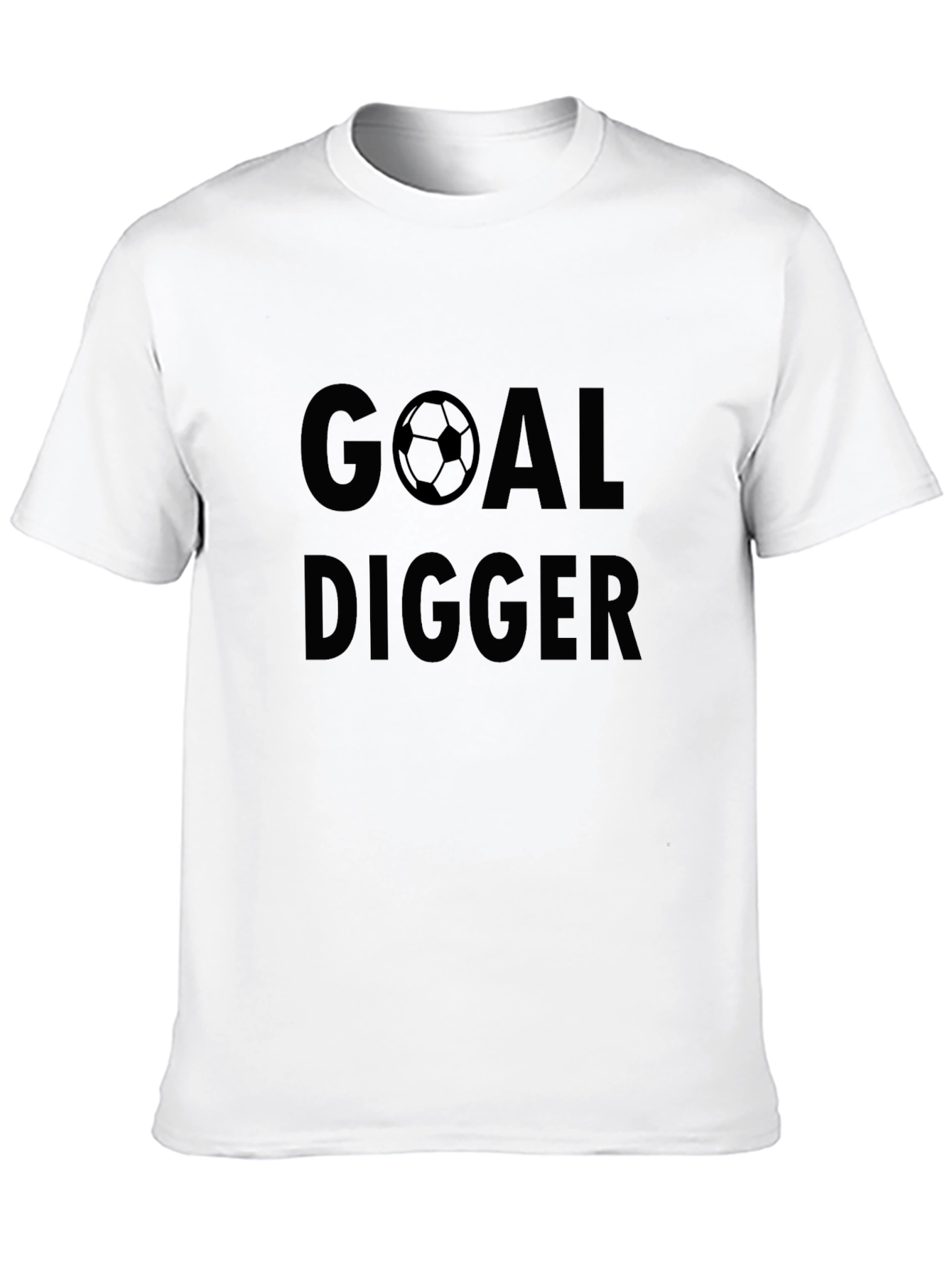 Black Goal Digger Graphic Tee - Soccer Inspired Humor T-Shirt view 10