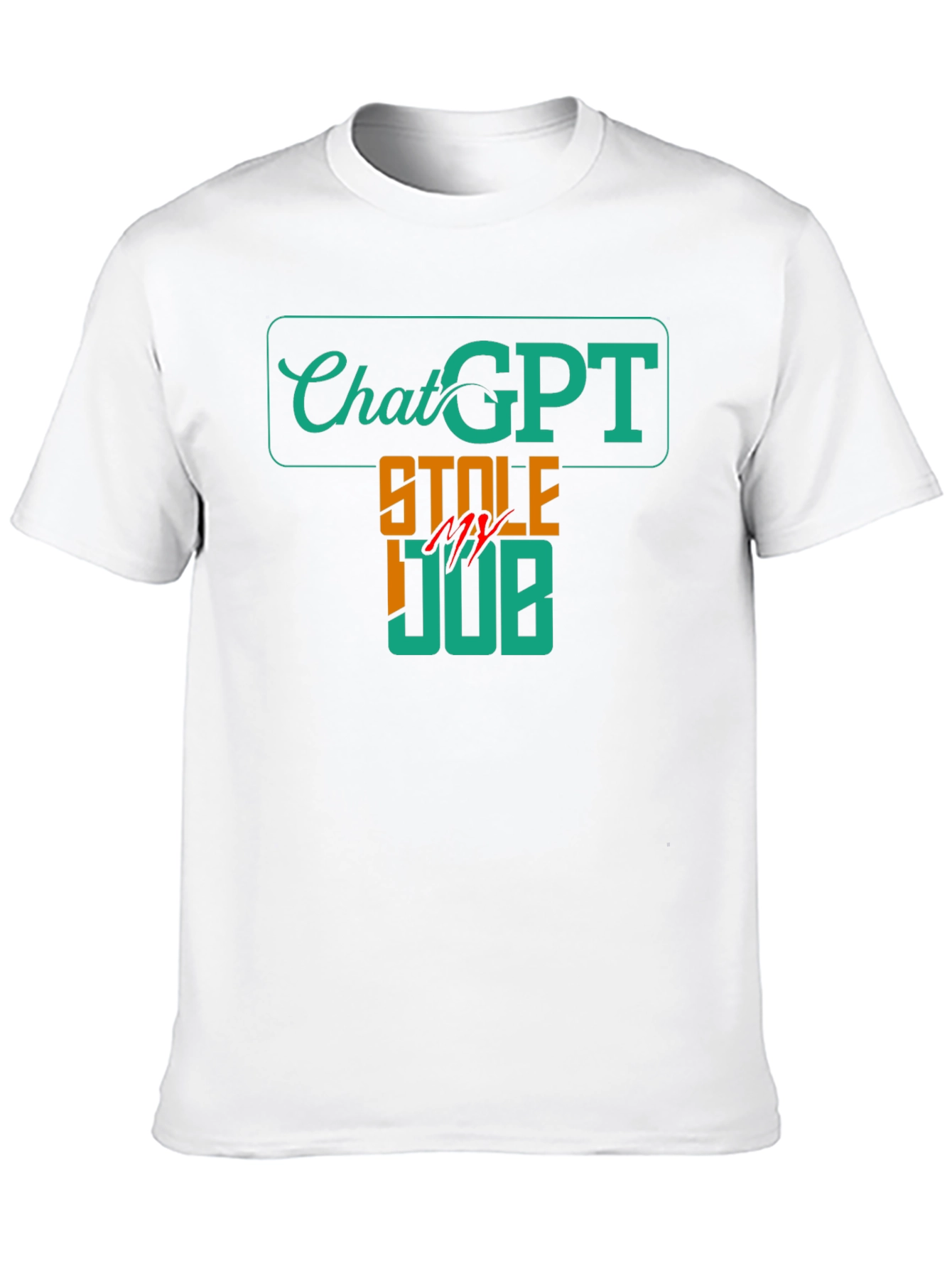 Black ChatGPT Stole My Job Funny T-Shirt view 10