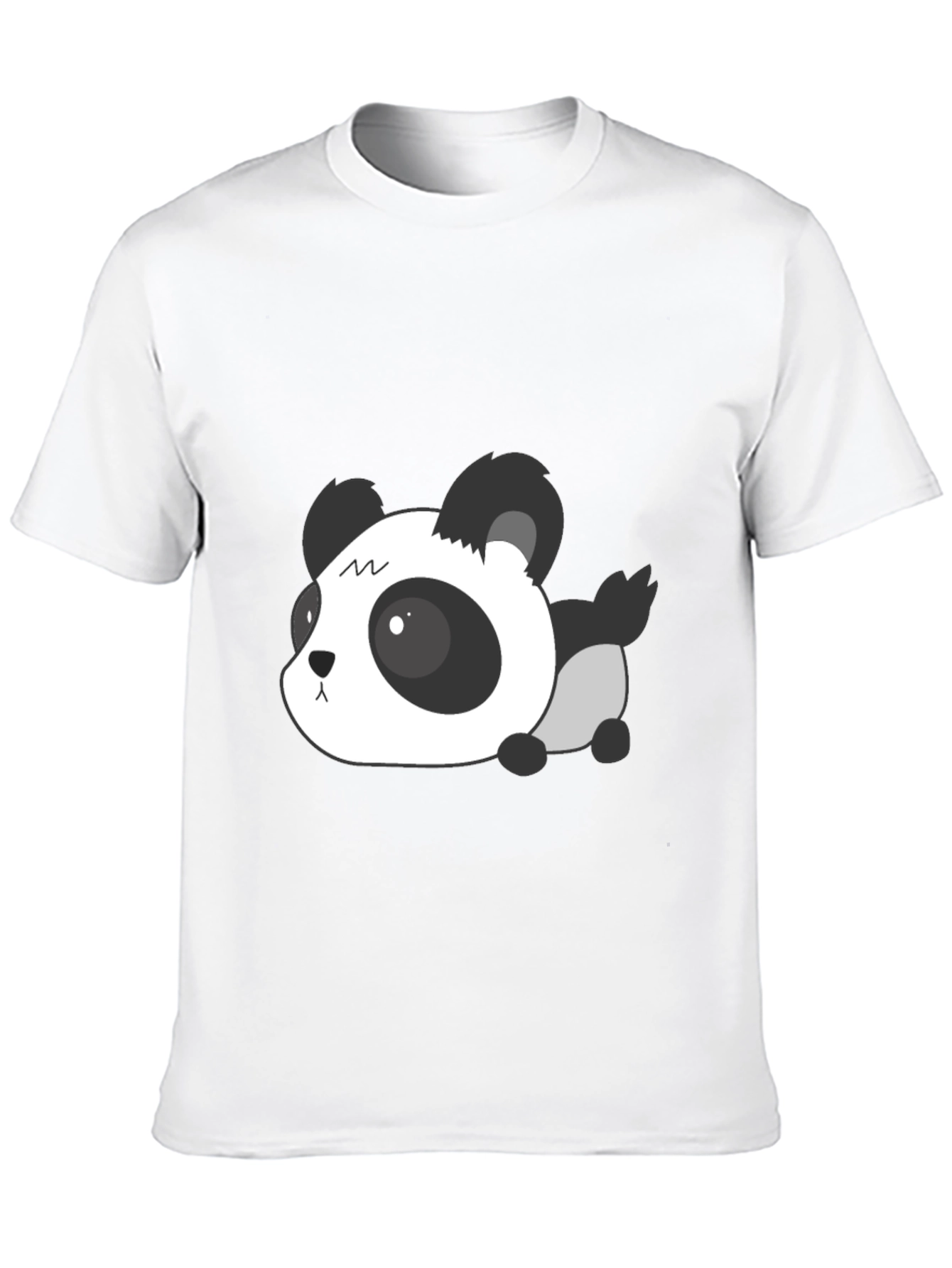 Black Cute Panda Graphic Tee - Soft Black T-Shirt view 10