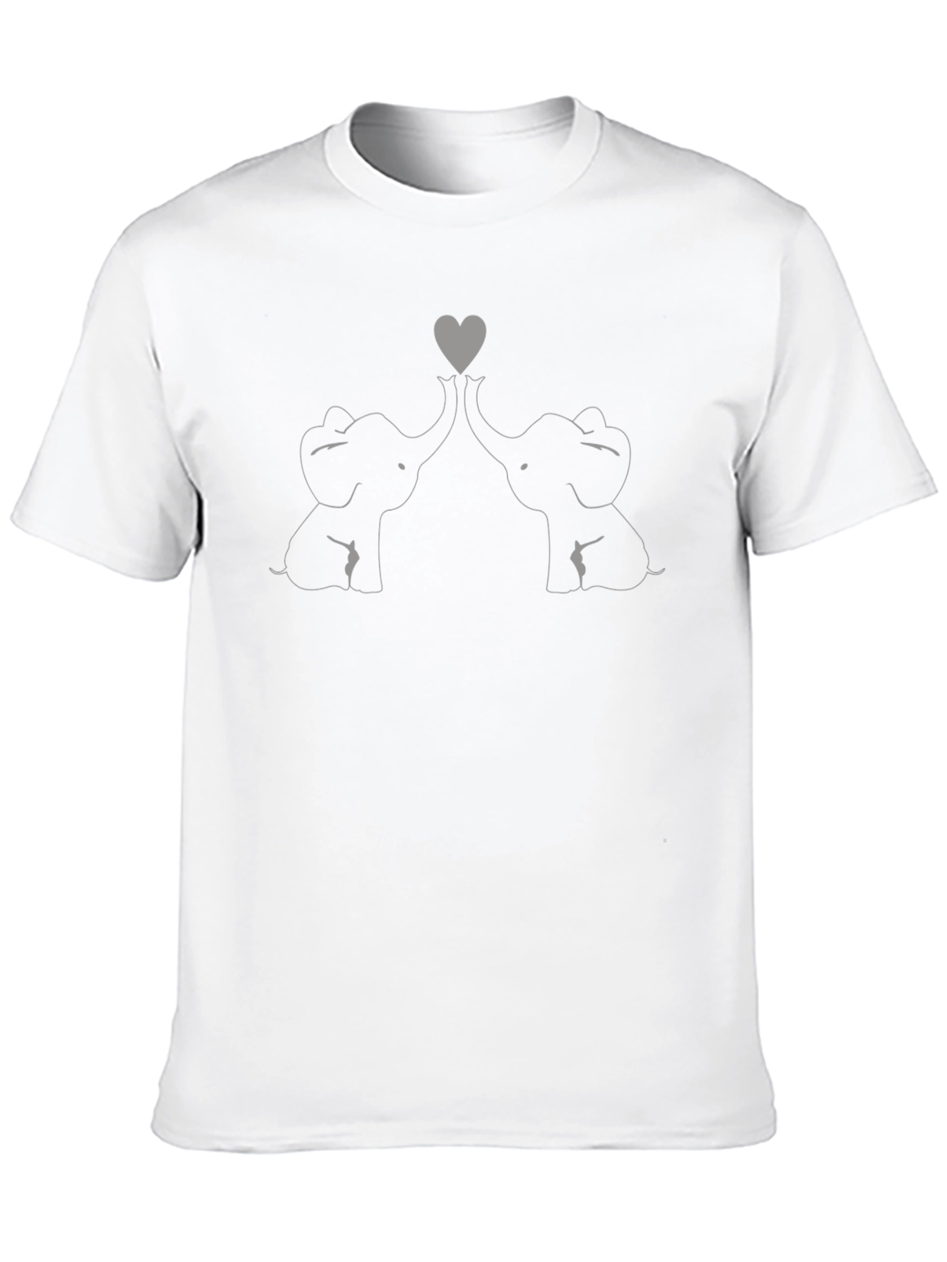 Black Elephant Love Graphic T-Shirt - Black view 10