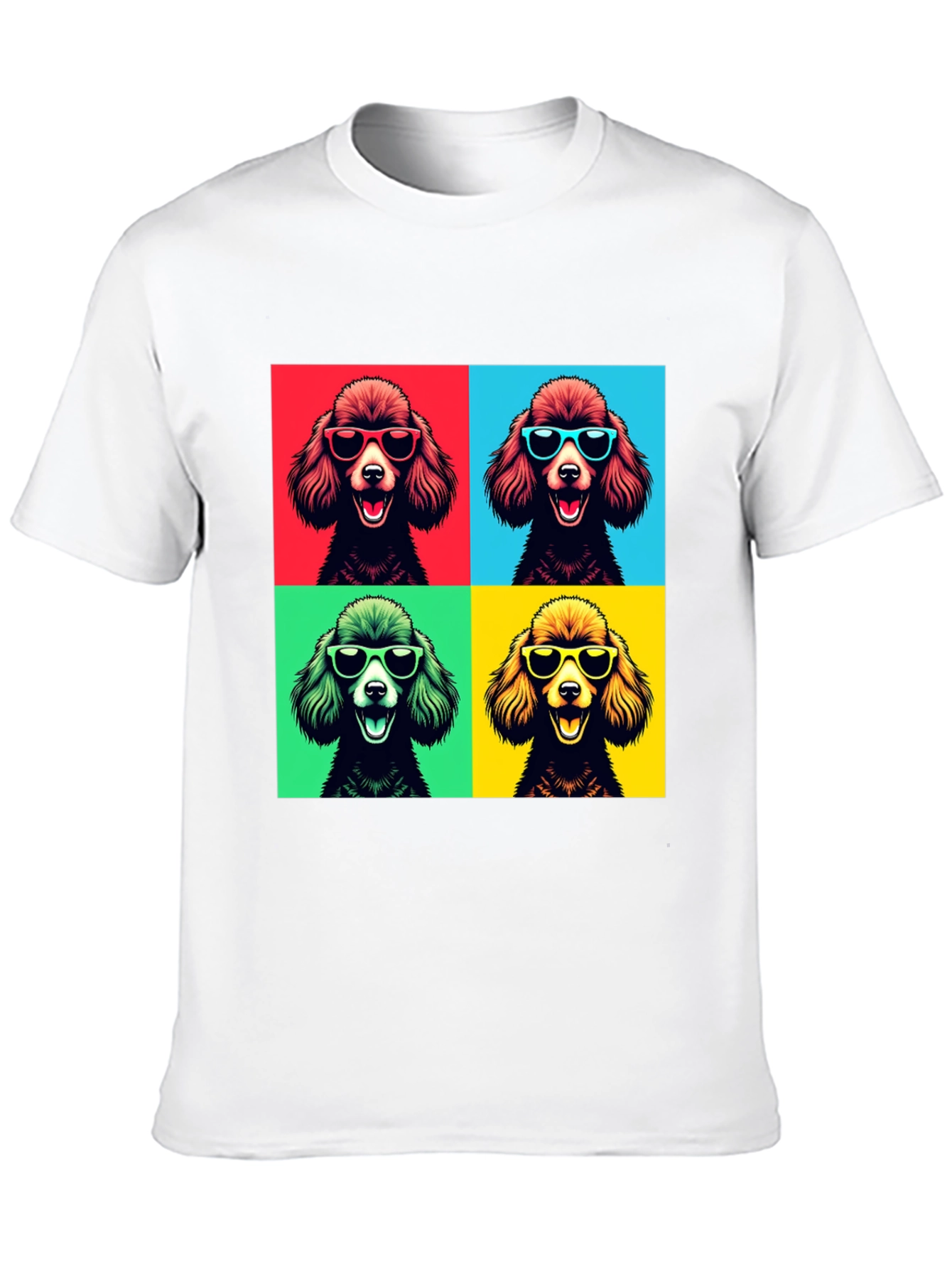 Black Pop Art Poodle T-Shirt - Stylish Dog Tee view 10
