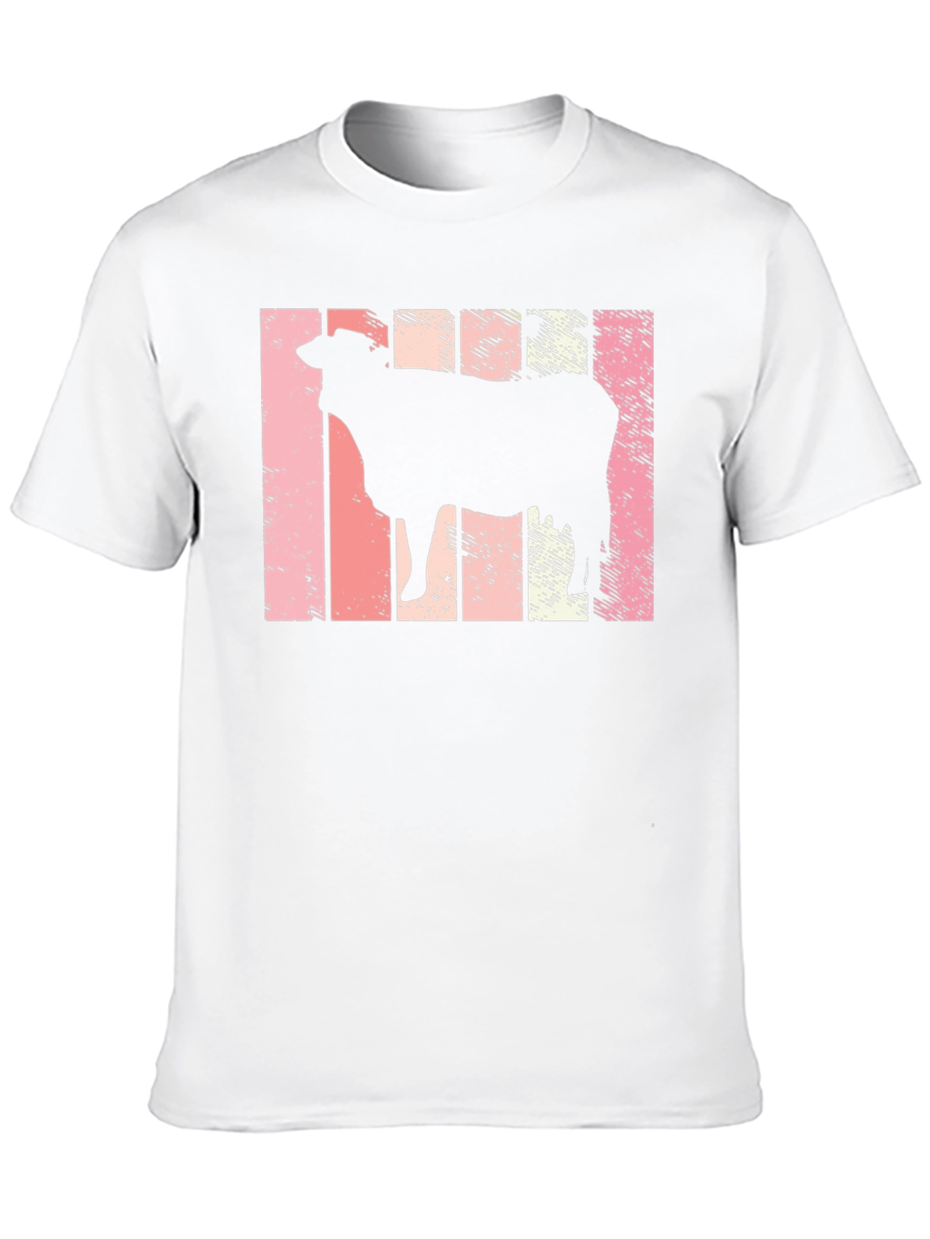 Black Retro Cow Silhouette T-Shirt view 10