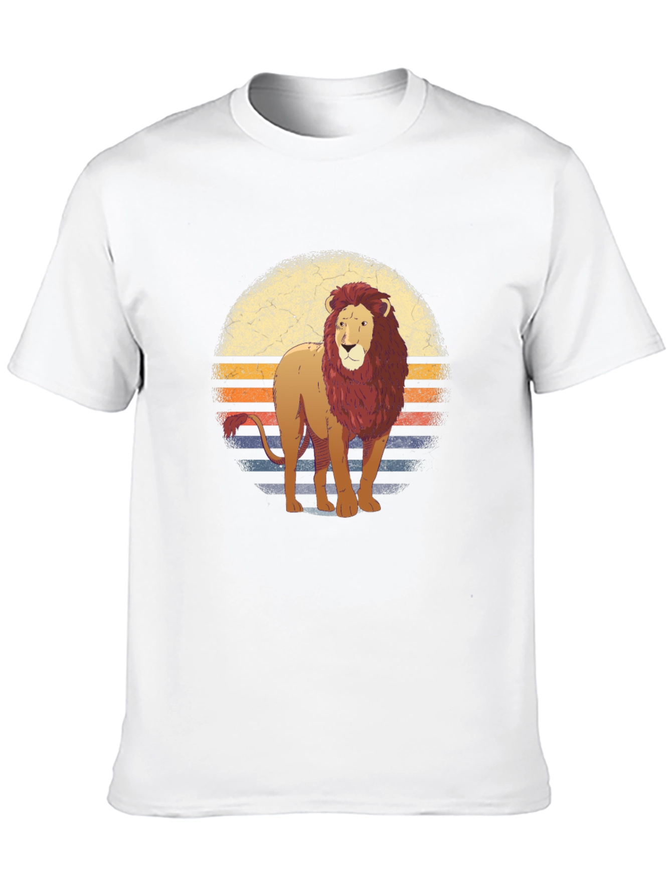 Black Lion Sunset Graphic T-Shirt view 10