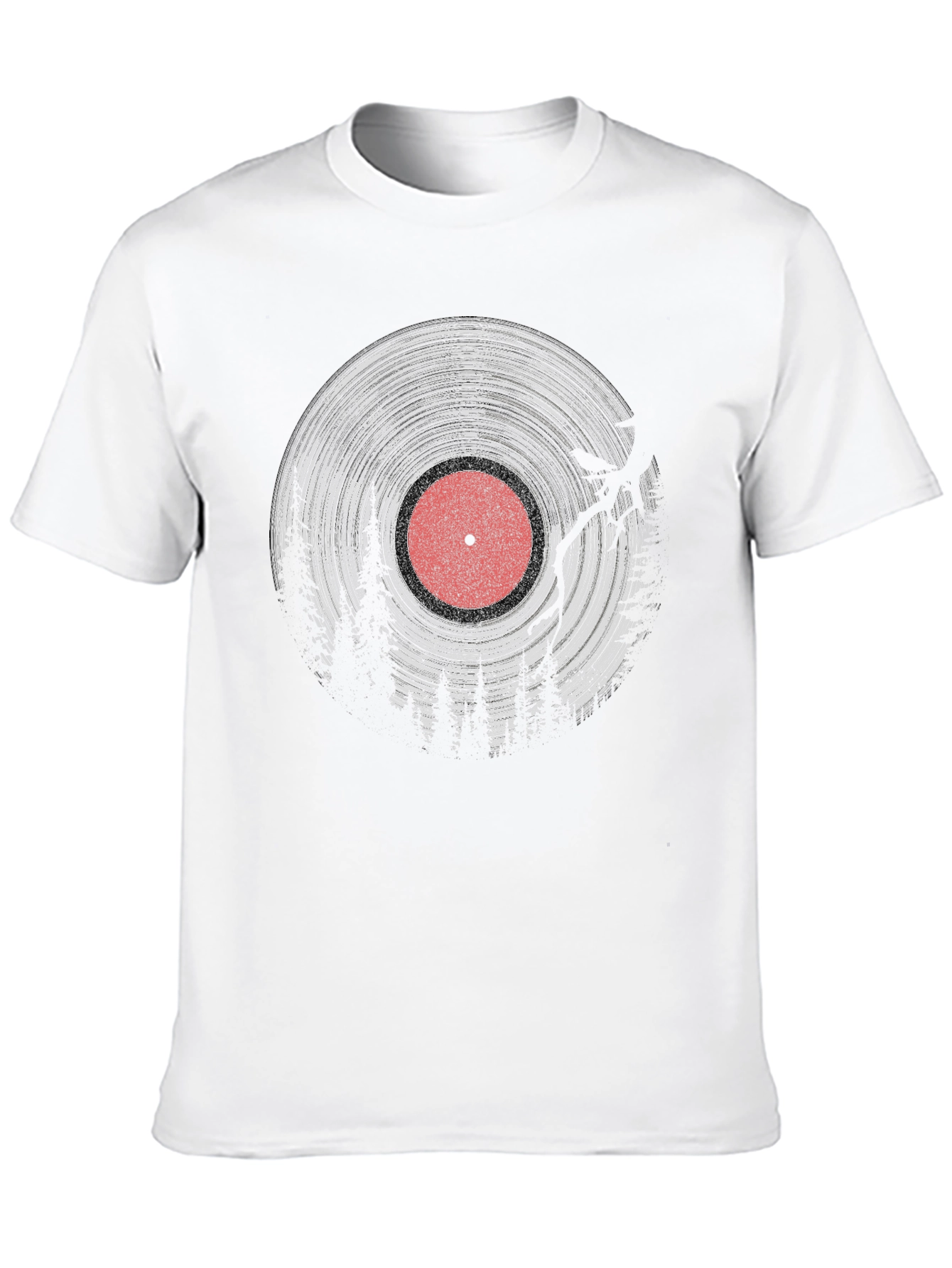 Black Vinyl Record Forest T-Shirt - Black view 10