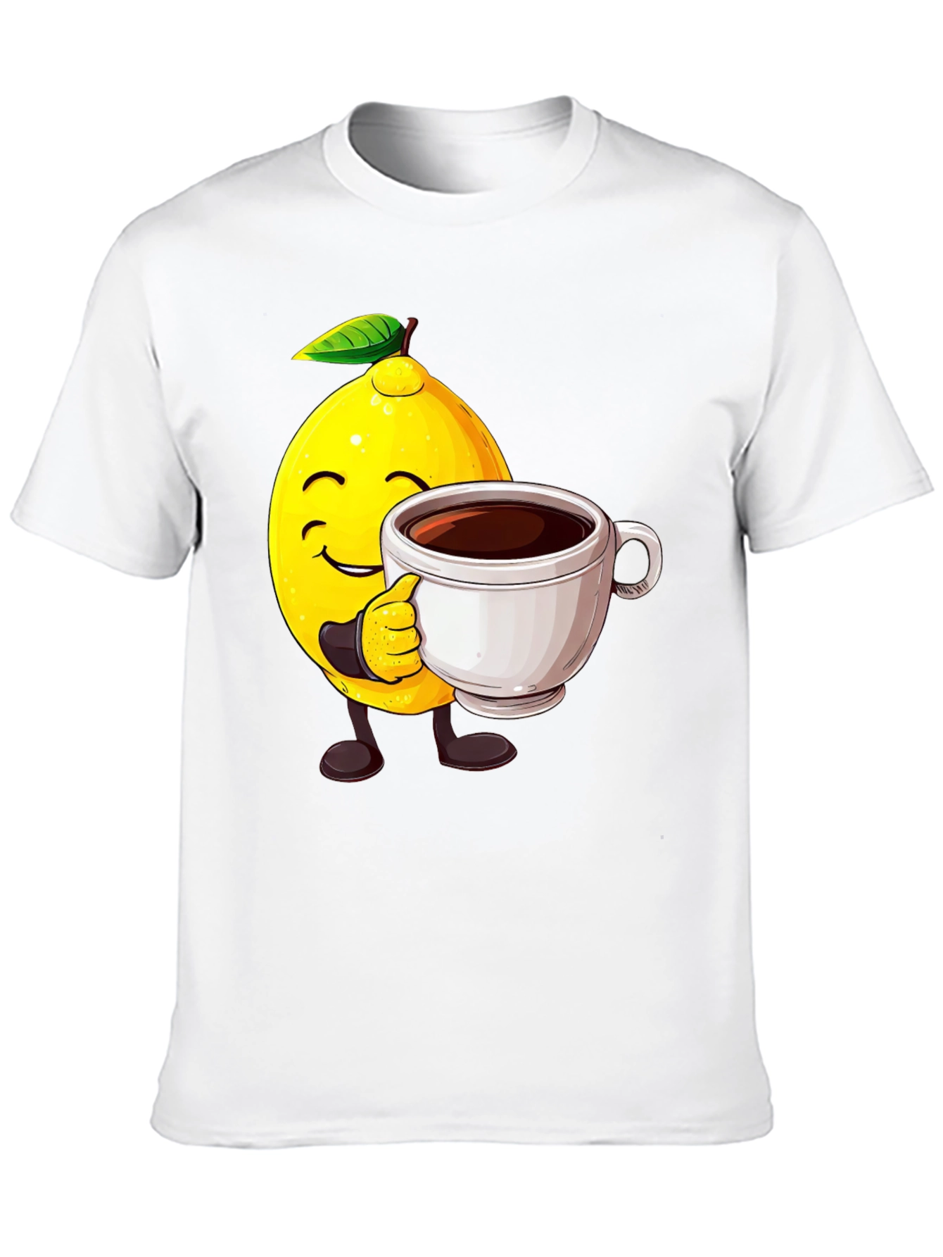 Black Lemon Coffee T-Shirt - Unique Graphic Tee view 10