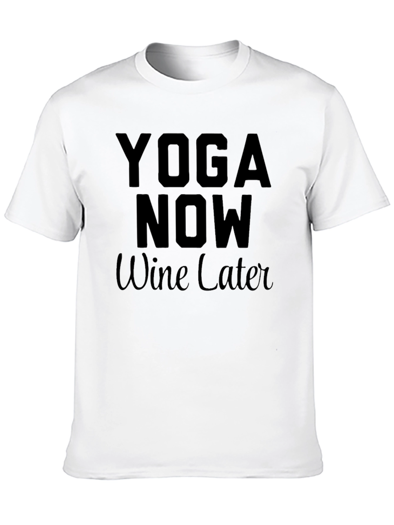 Black Yoga Now, Wine Later Graphic Tee view 10