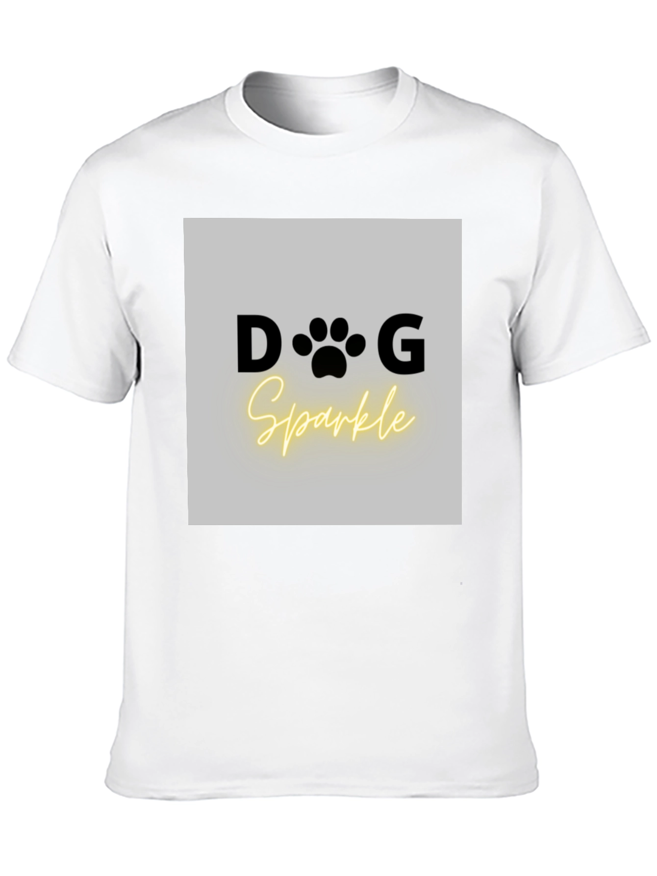 Black Dog Sparkle Graphic Tee - Unisex Black T-Shirt view 10