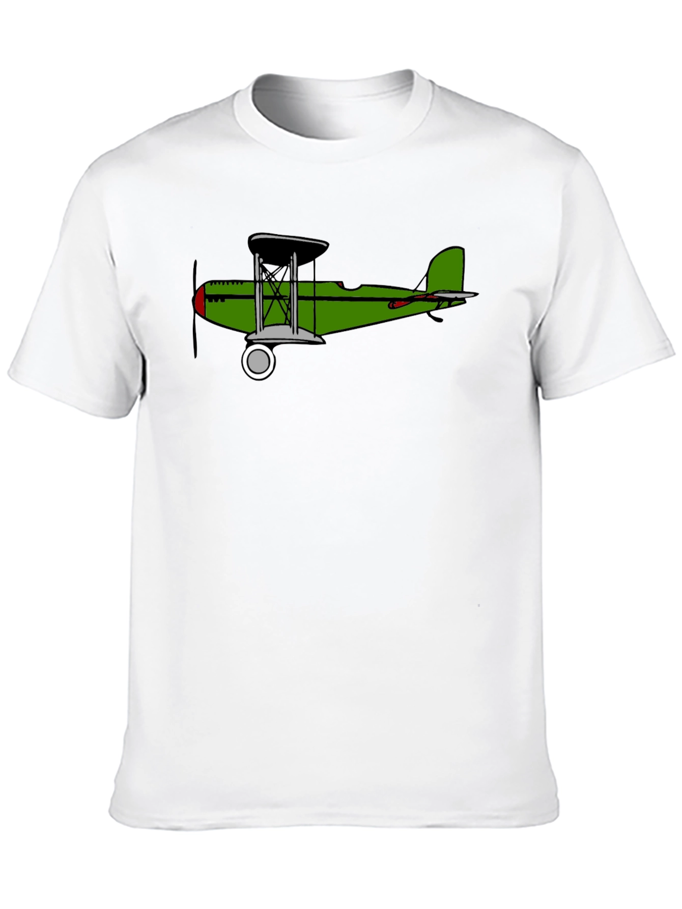 Black Vintage Biplane Graphic Tee - Black view 10