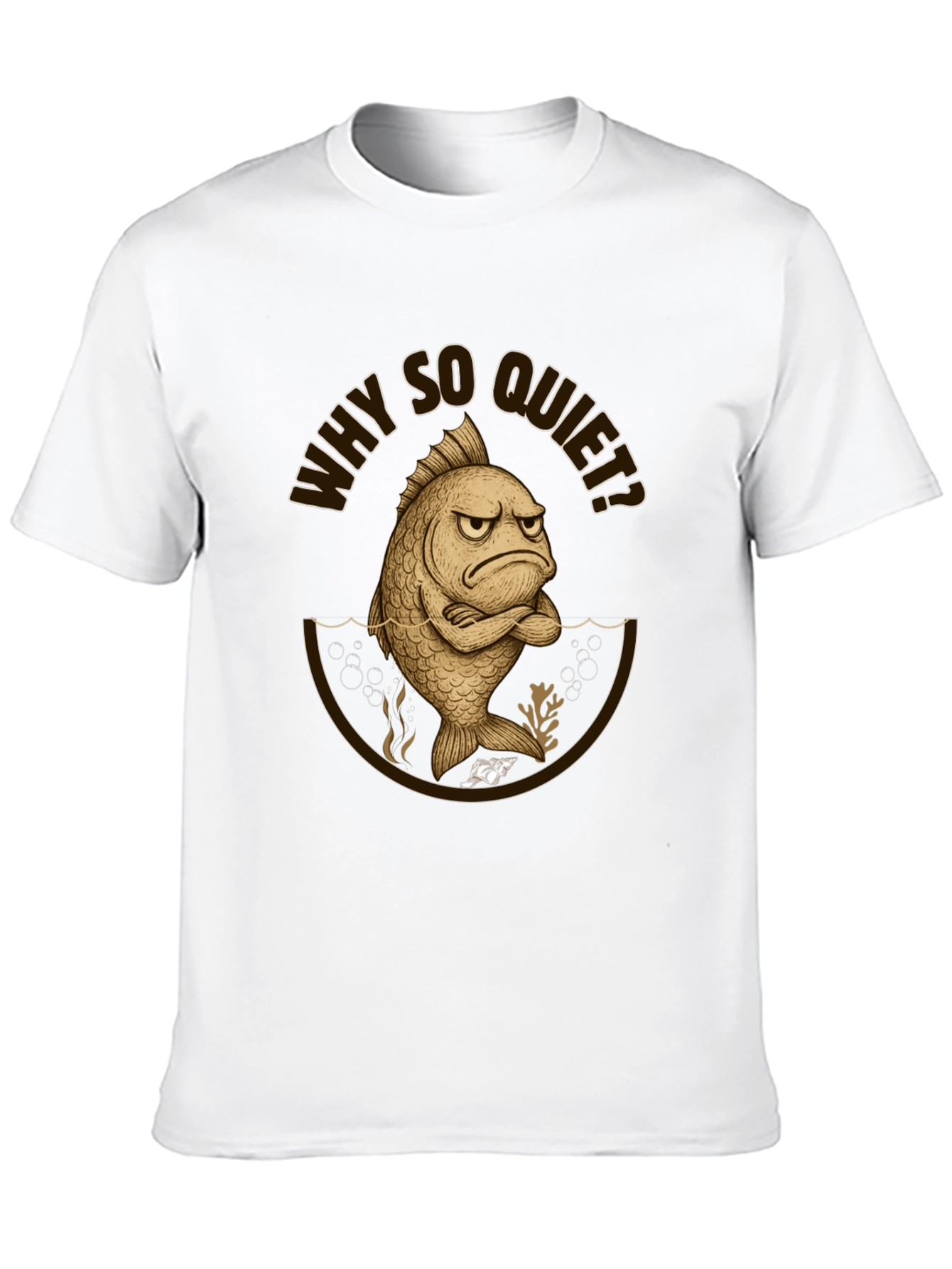 Black Why So Quiet Fish T-Shirt view 10