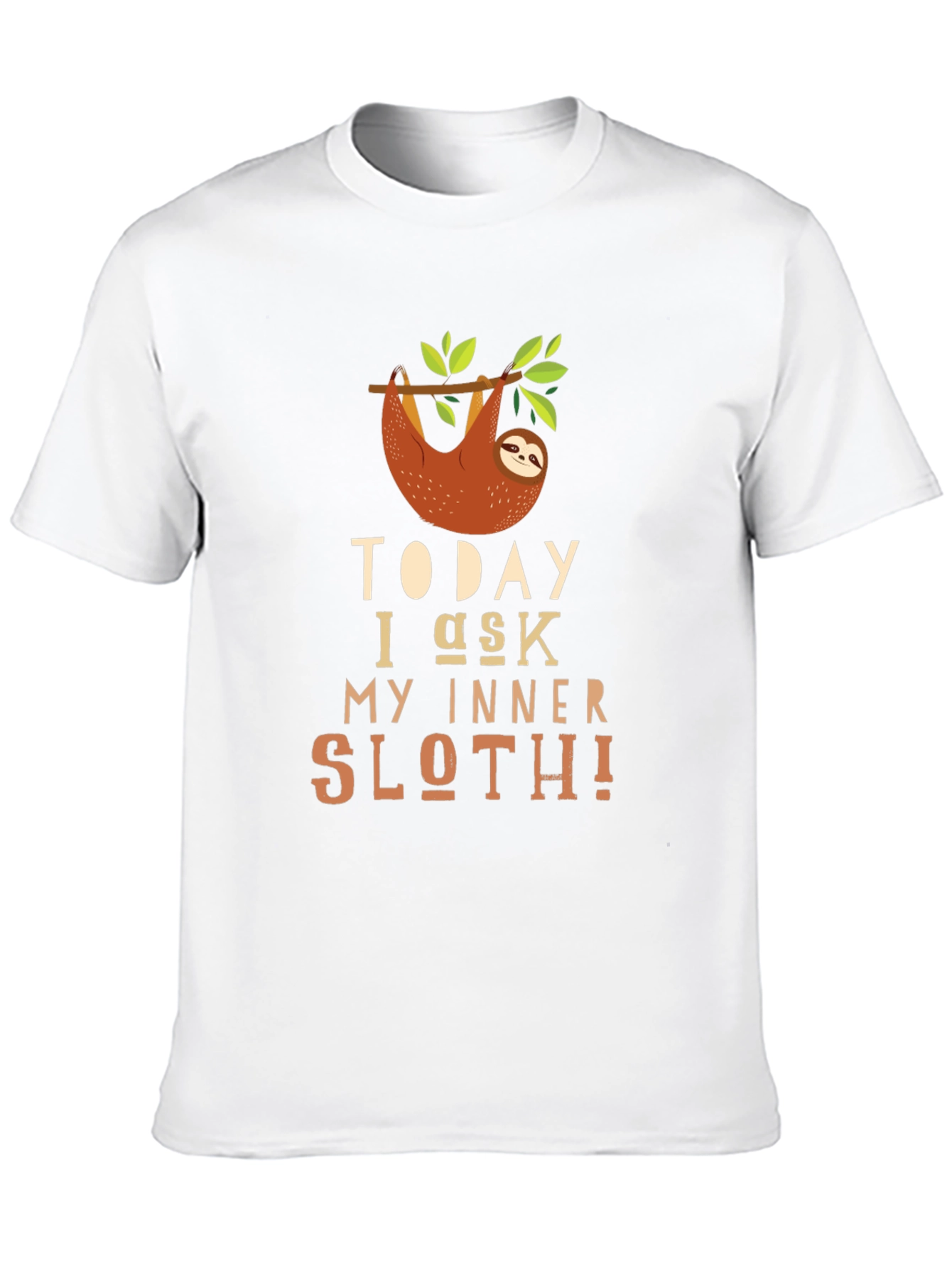 Black Today I Ask My Inner Sloth Tee view 10