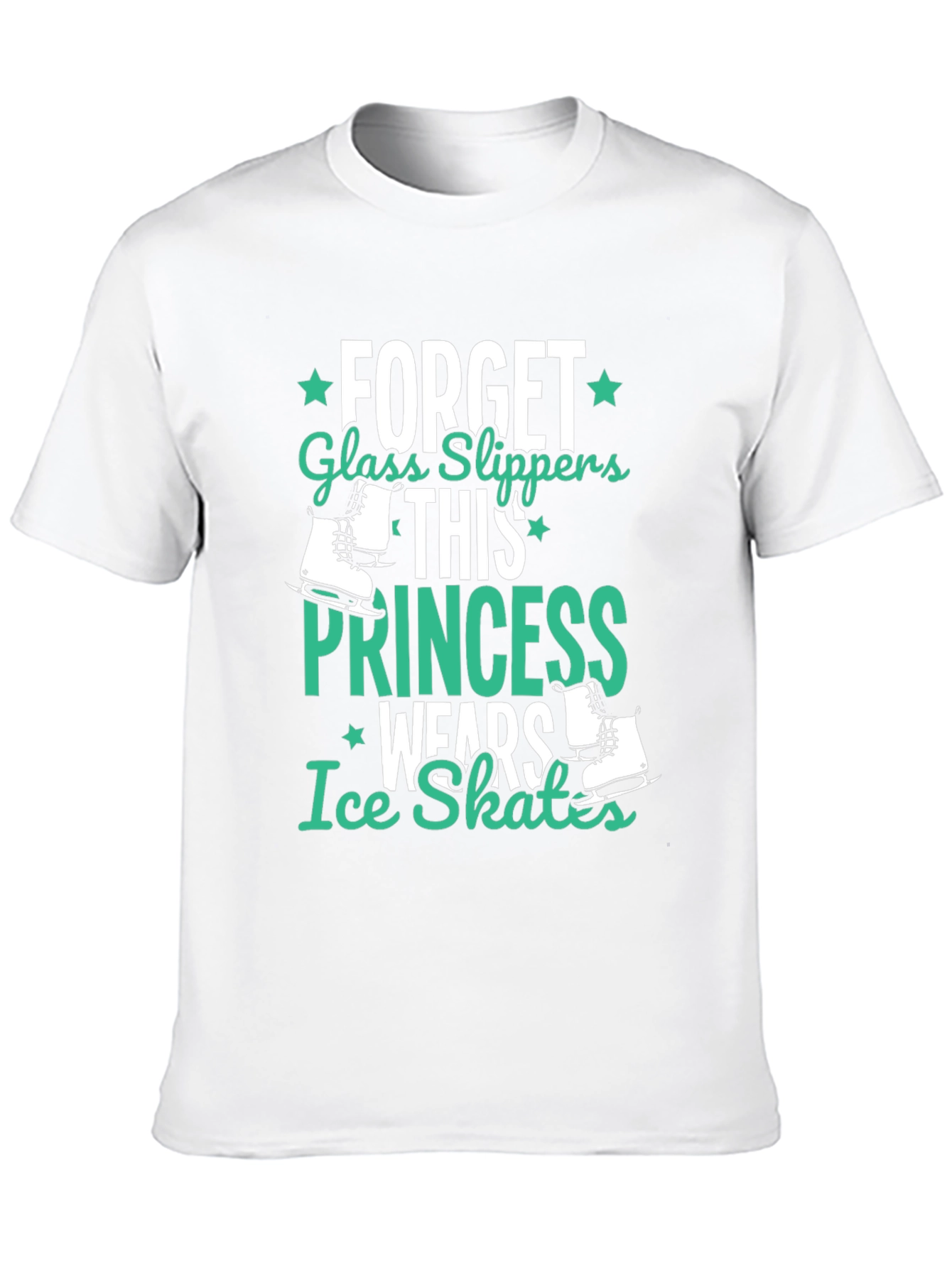 Black Ice Skates Princess Black T-Shirt view 10