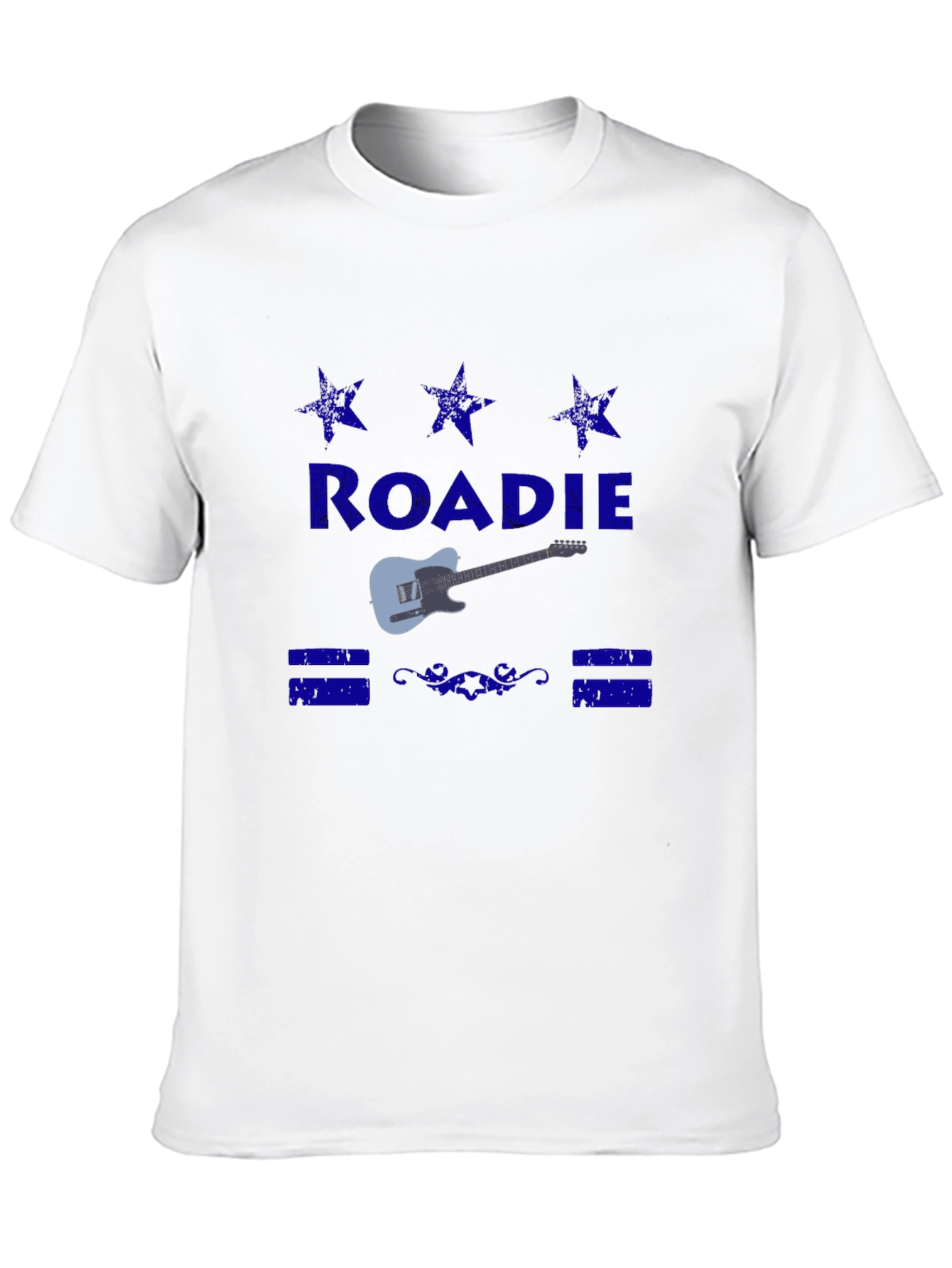 Black Roadie Guitar T-Shirt - Classic Crew Neck Tee view 10