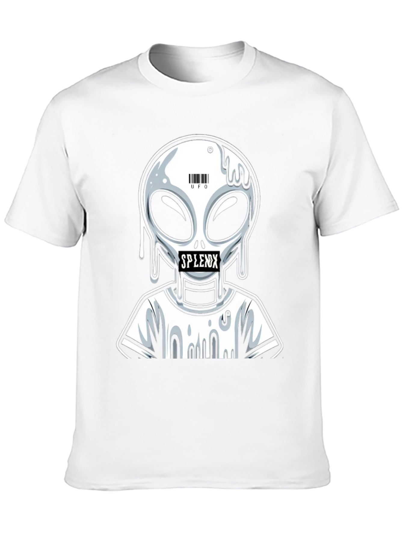 Black Alien Graphic T-Shirt - Splenx UFO Design view 10