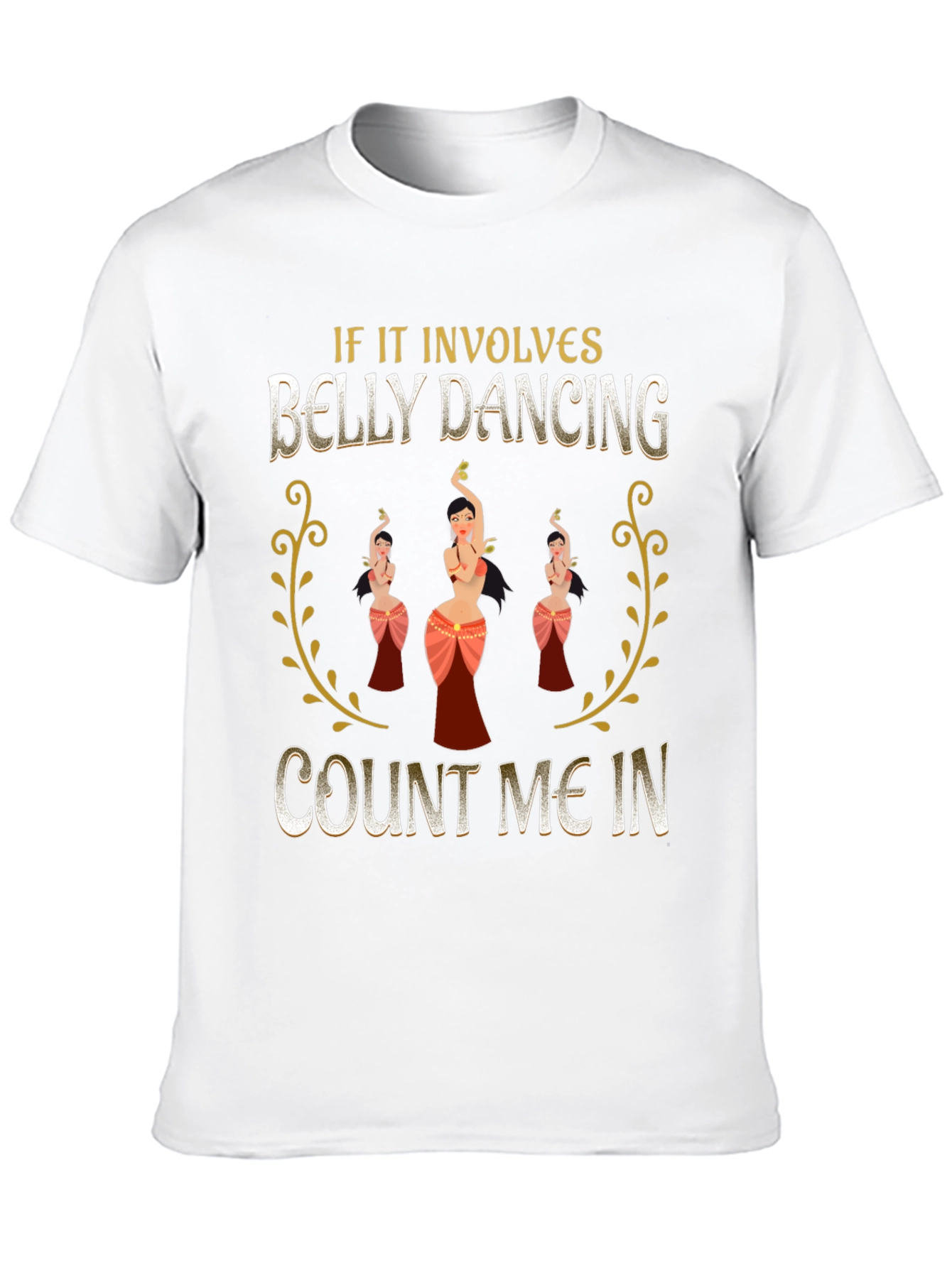 Black Belly Dancing Graphic Tee - "Count Me In" Design view 10