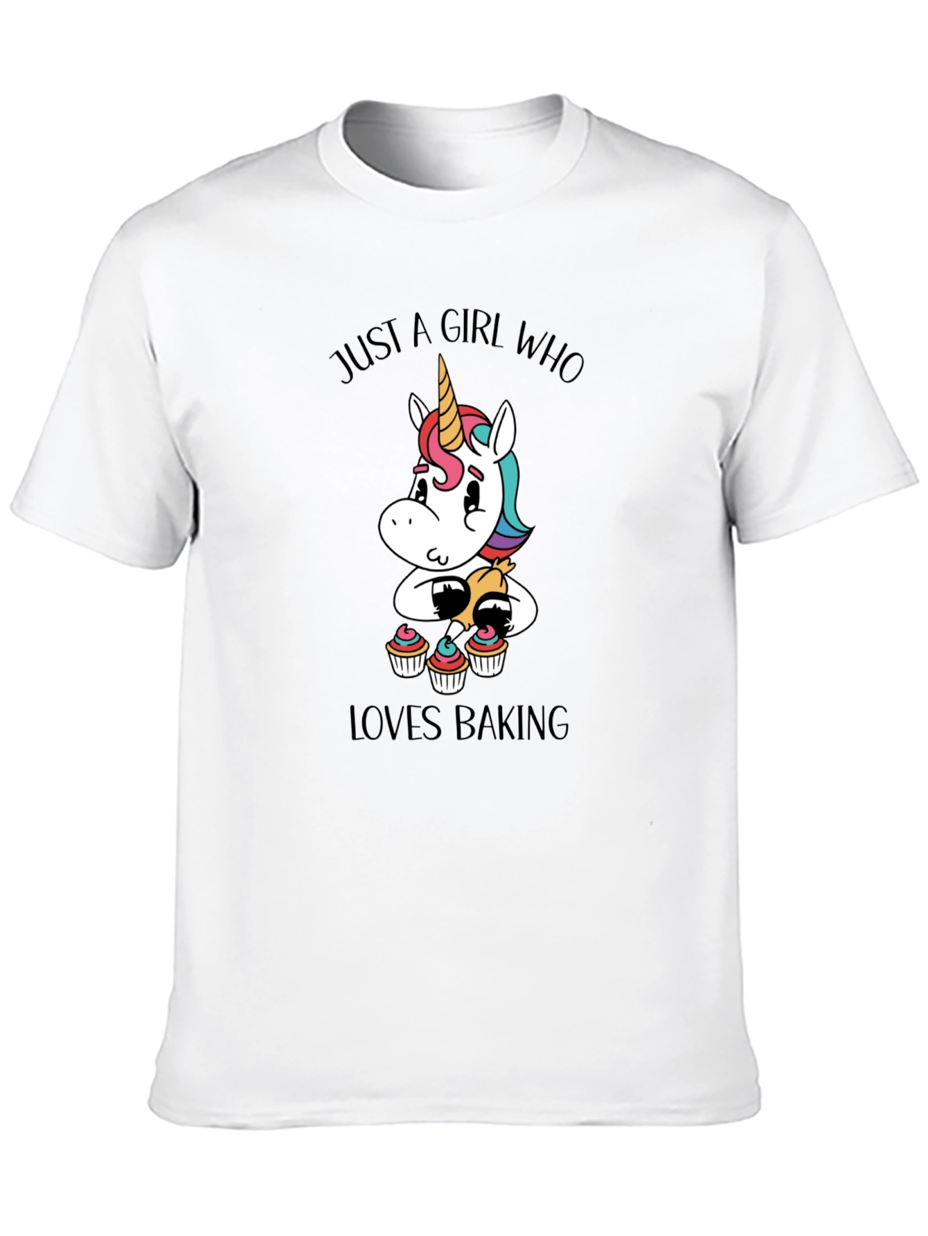 Black Girl Who Loves Baking Unicorn T-Shirt view 10