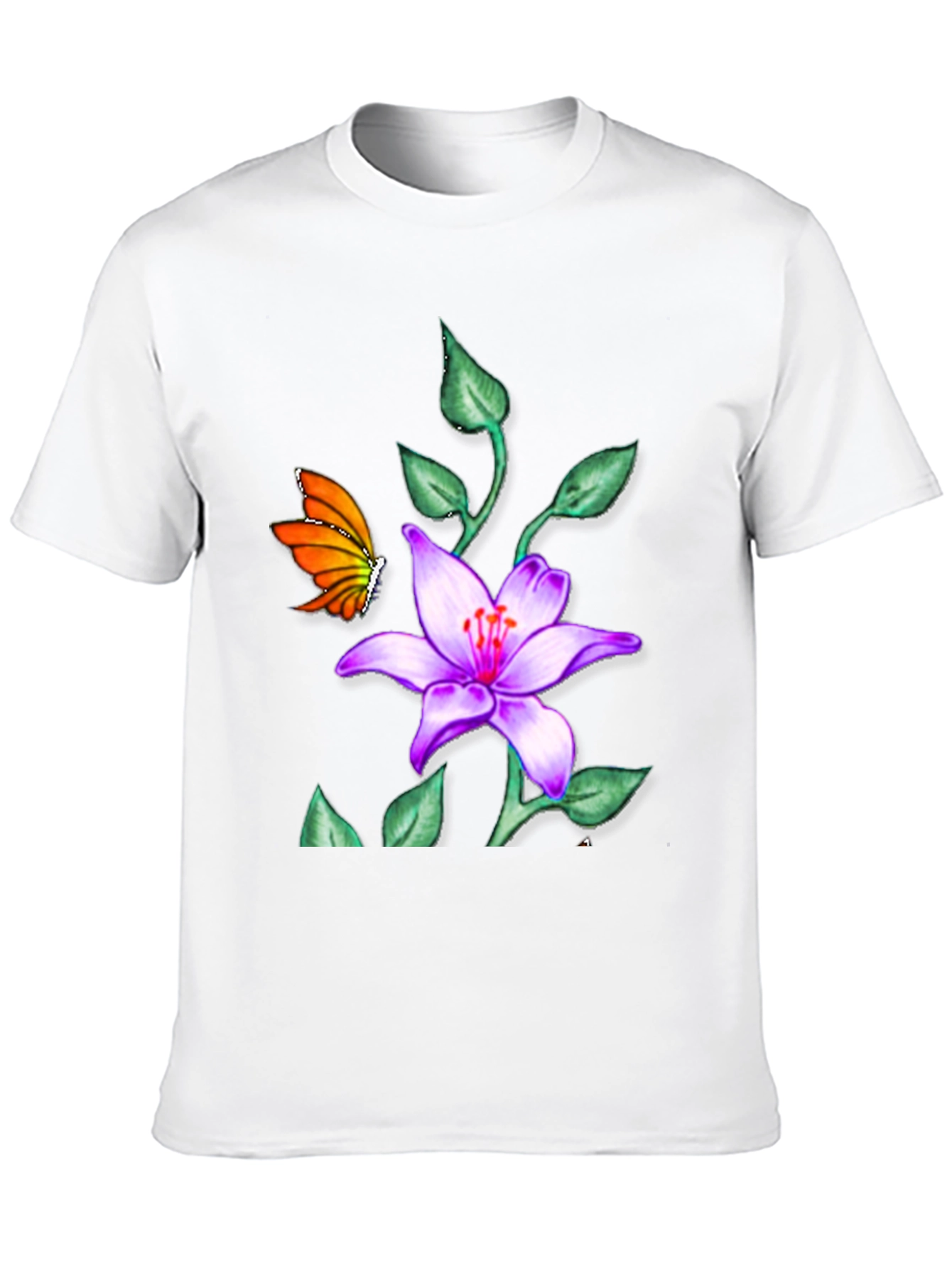 Black Butterfly & Floral T-Shirt view 10