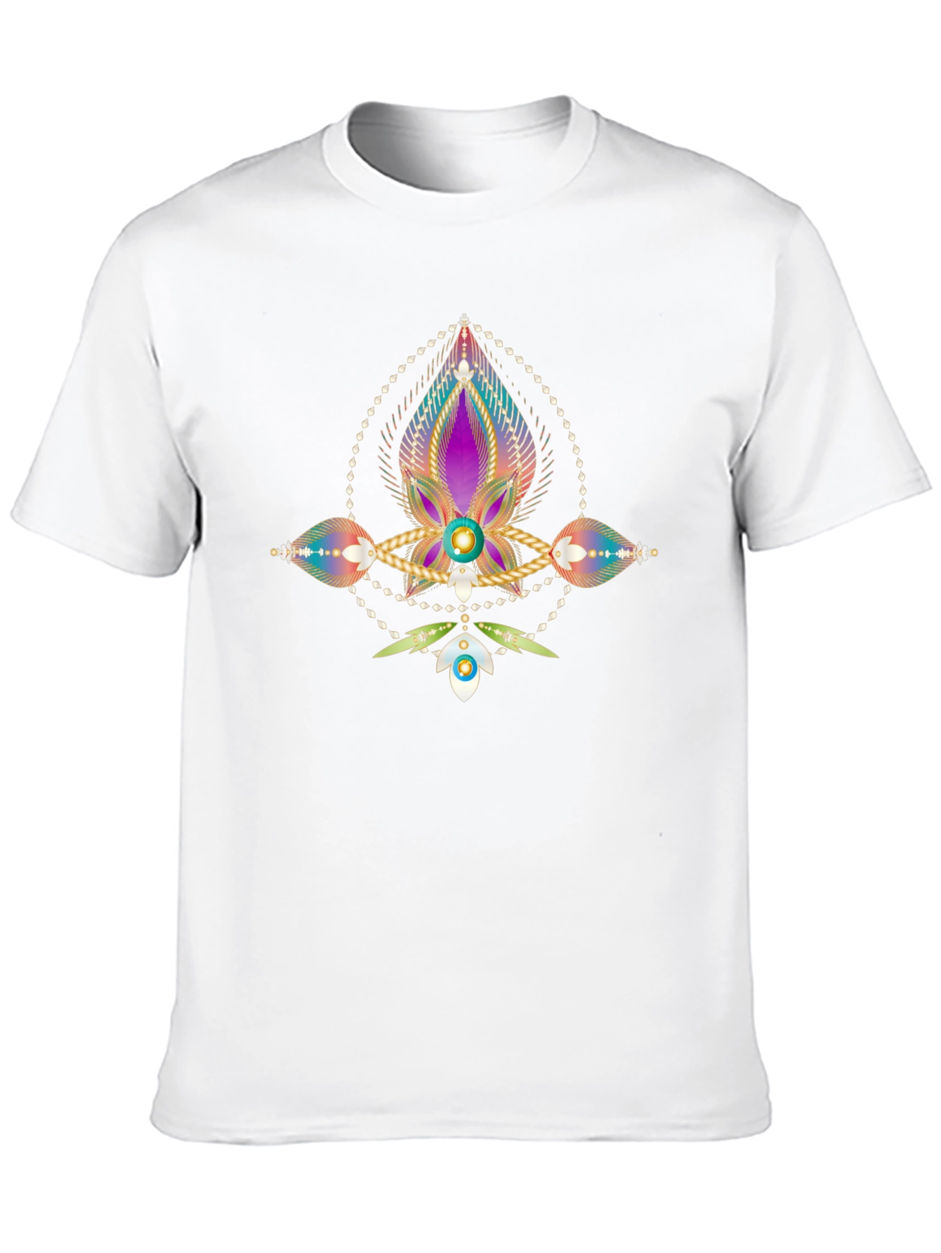 Black Mystic Bloom Graphic Tee - Black Cotton Blend Shirt view 10