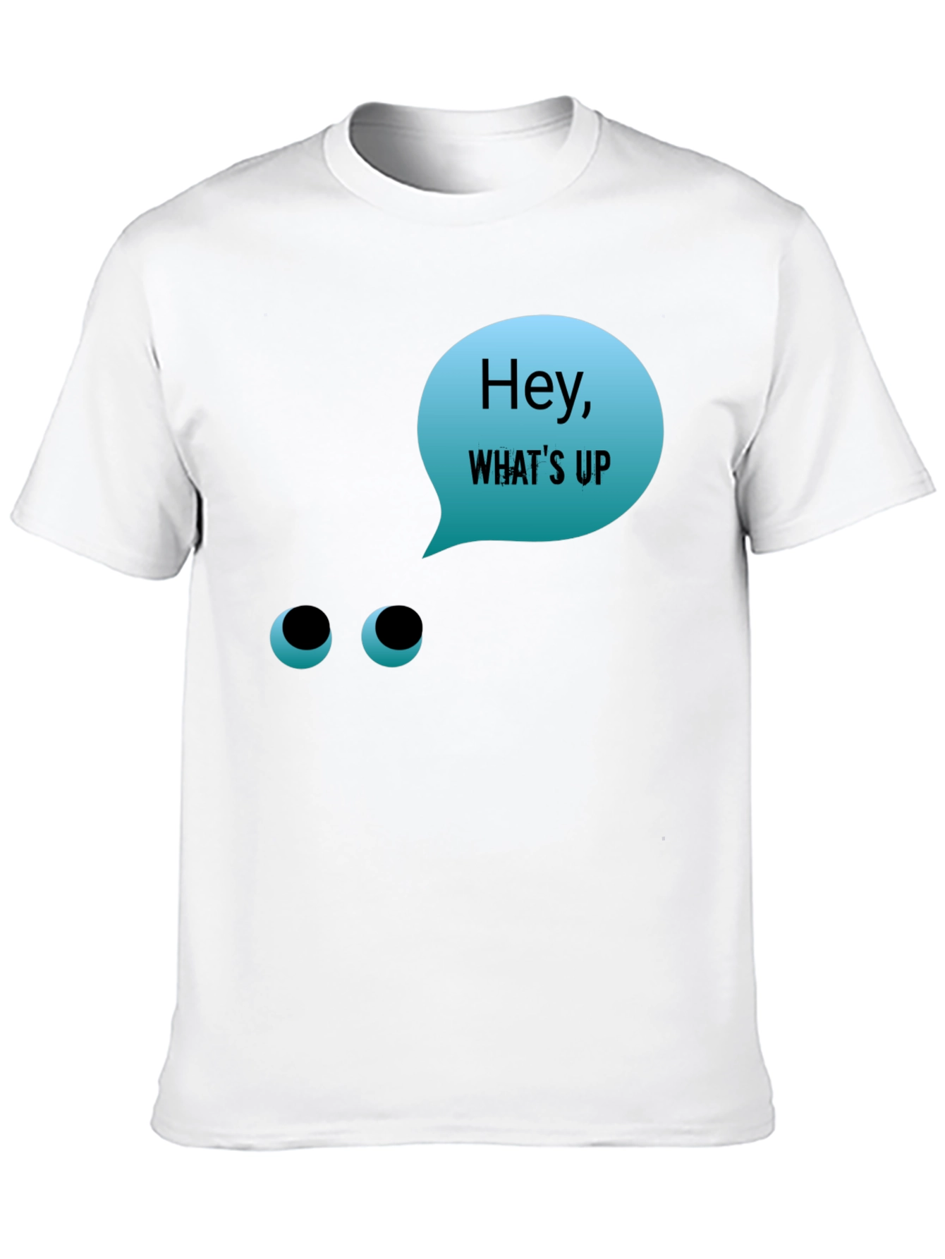 Black Hey What's Up T-Shirt - Funny Graphic Tee view 10