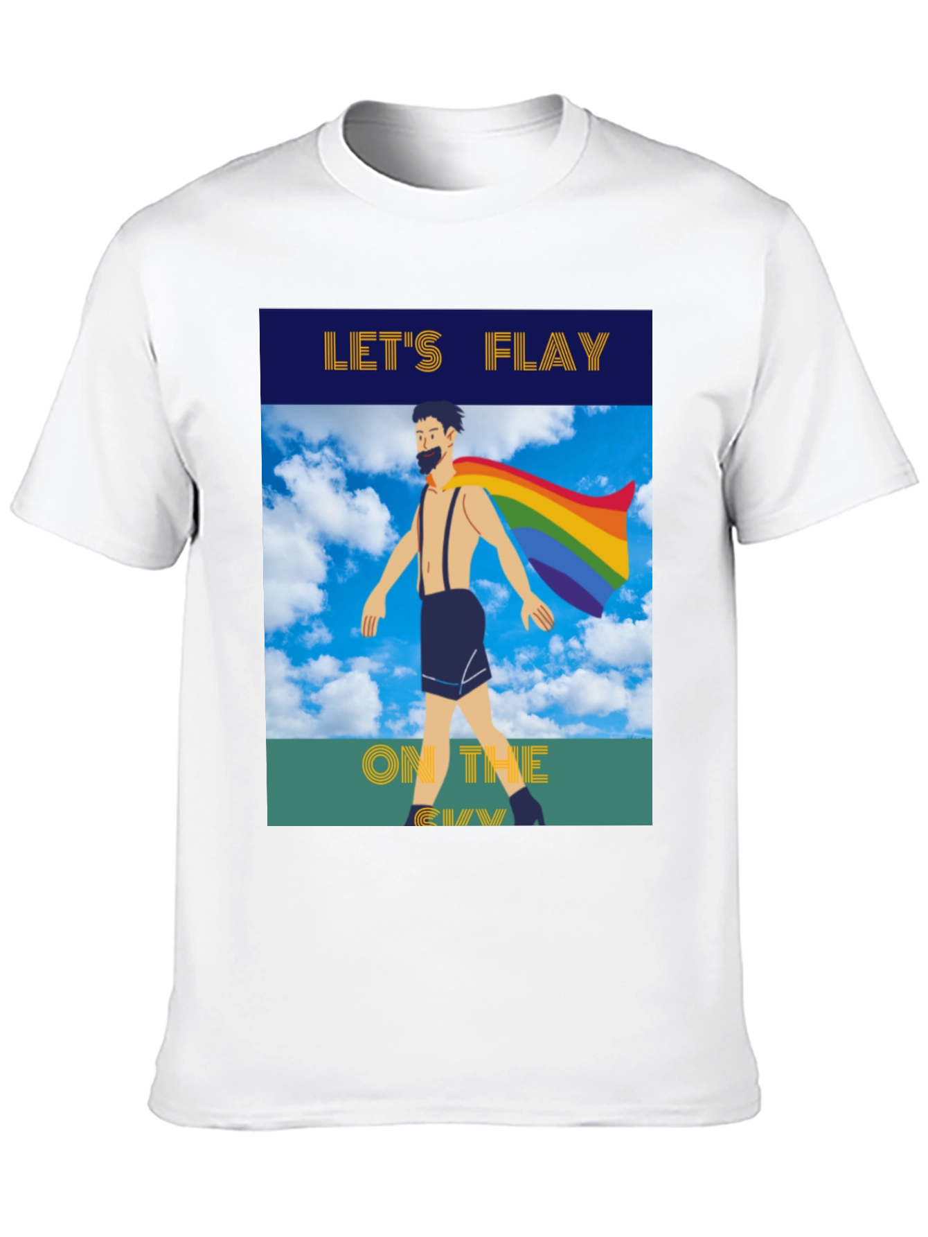 Black Let's Flay on the Gay T-Shirt Pride Tee view 10