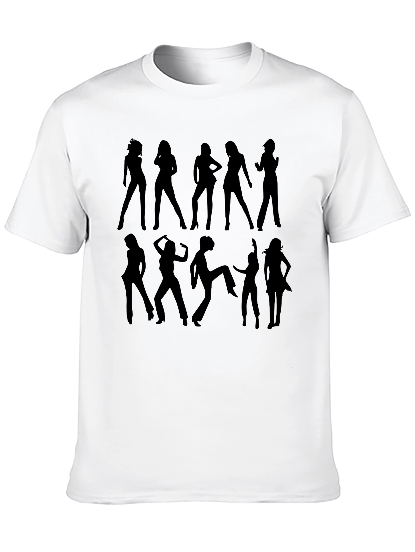 Black Dance Silhouettes Graphic Tee - Men's Black T-Shirt view 10