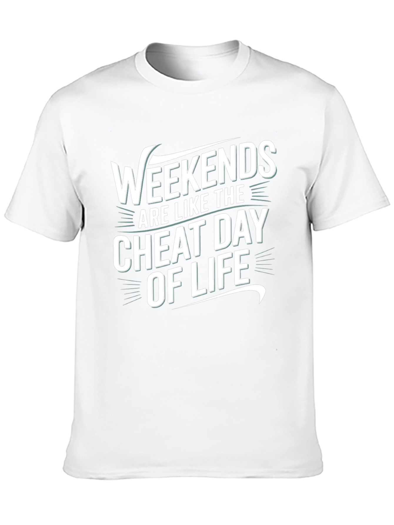 Black Weekends Cheat Day of Life Graphic Tee view 10