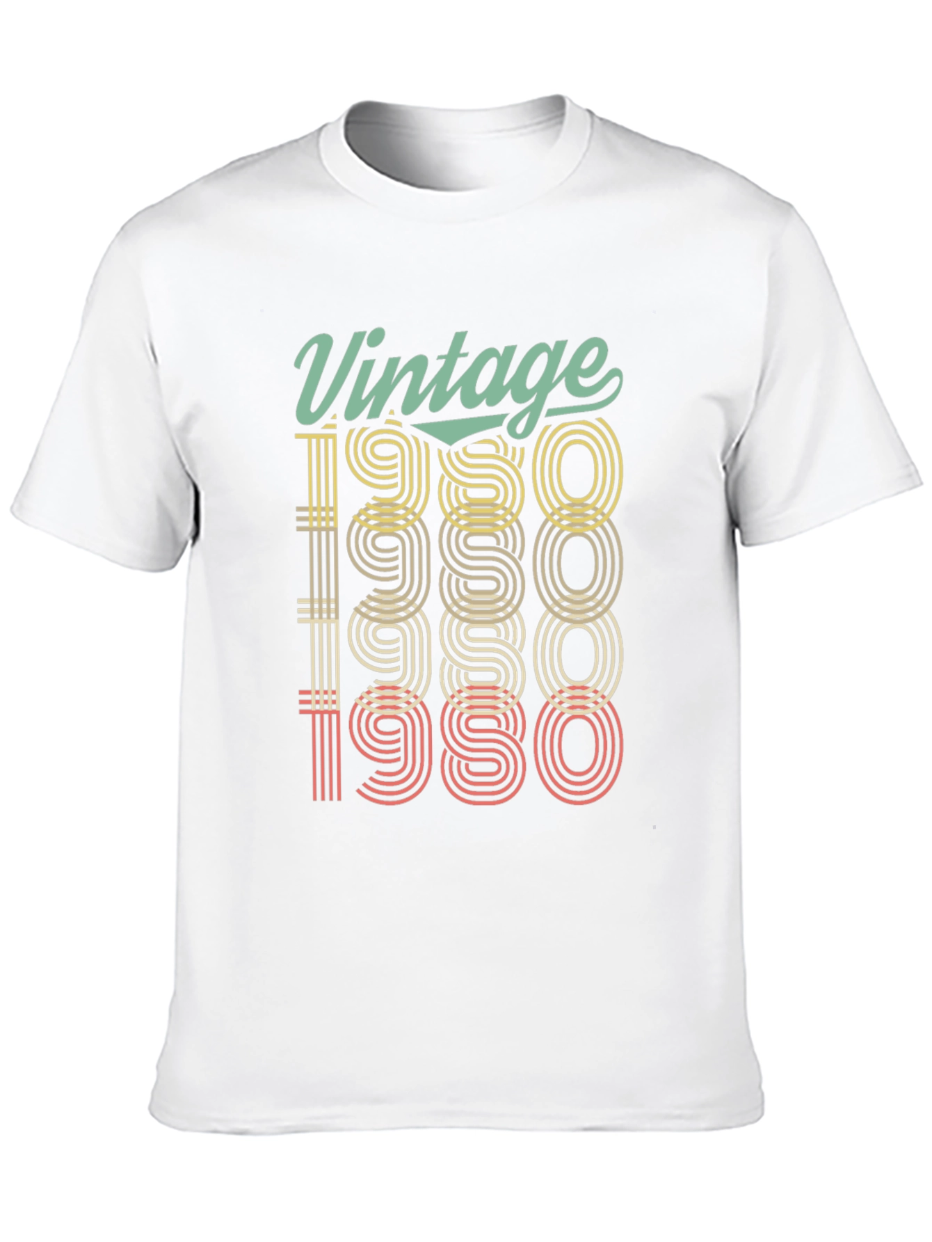 Black Vintage 1980 T-Shirt Retro Style Birthday Gift Tee view 10