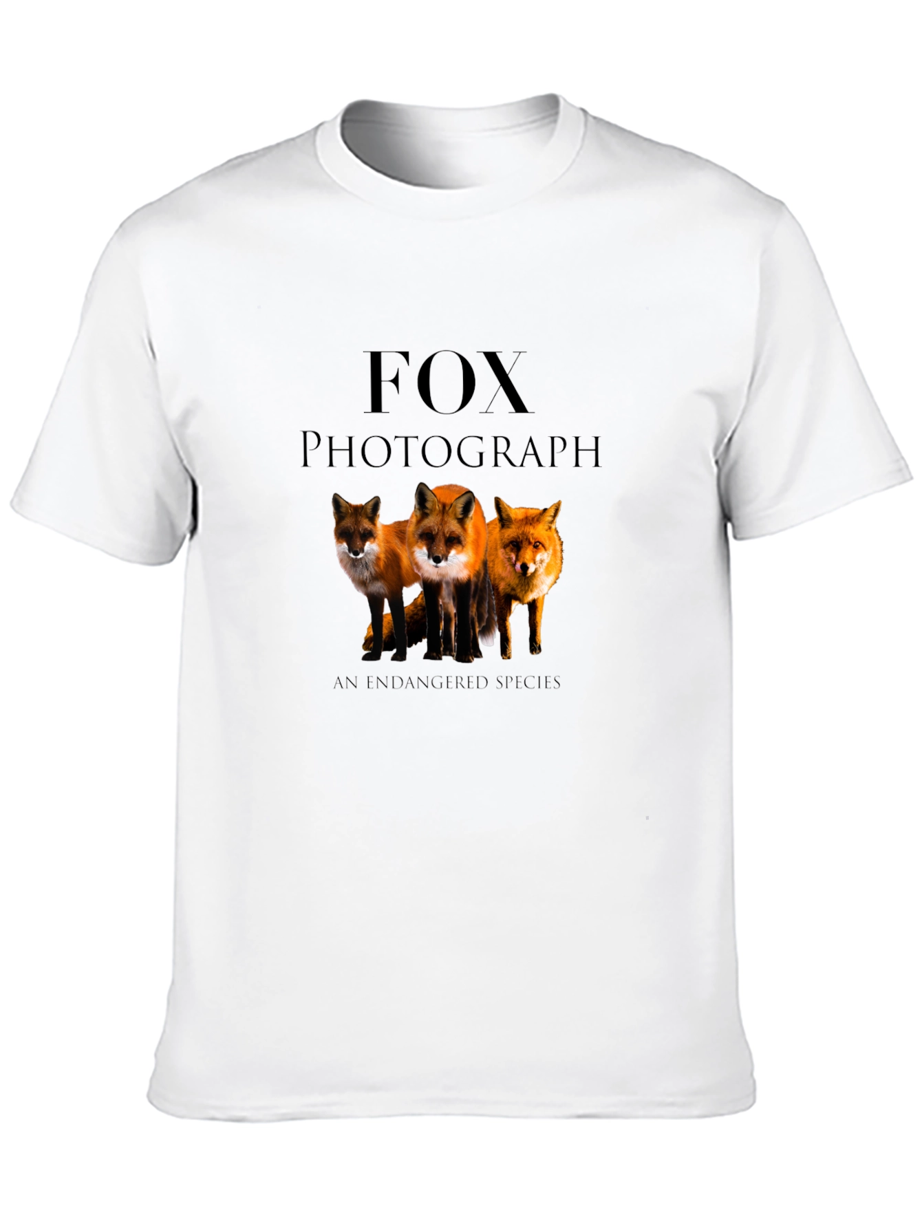 Black Fox Photograph Endangered Species Black T-Shirt view 10