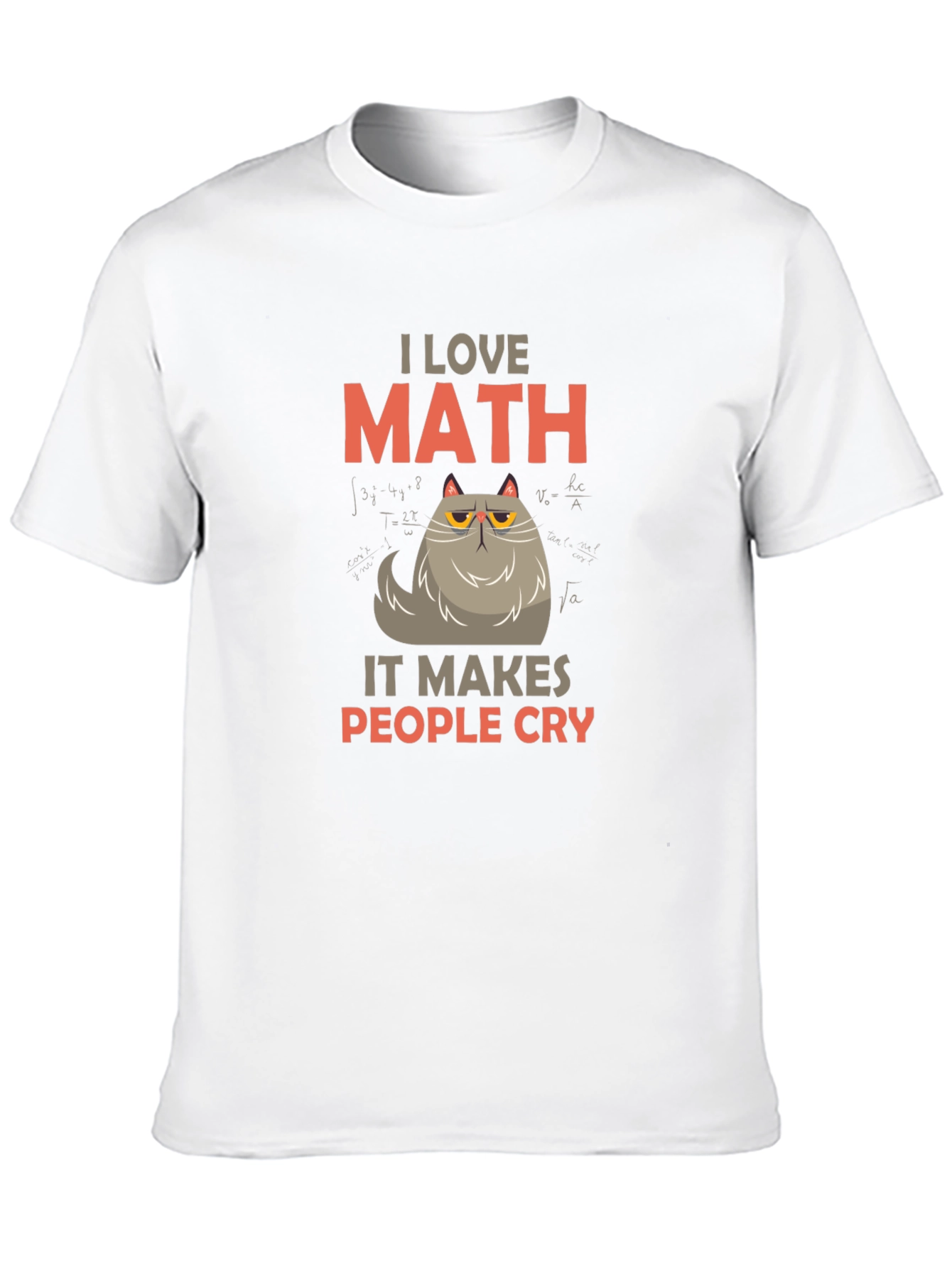Black I Love Math Cat T-Shirt - Funny Math Lover Tee view 10