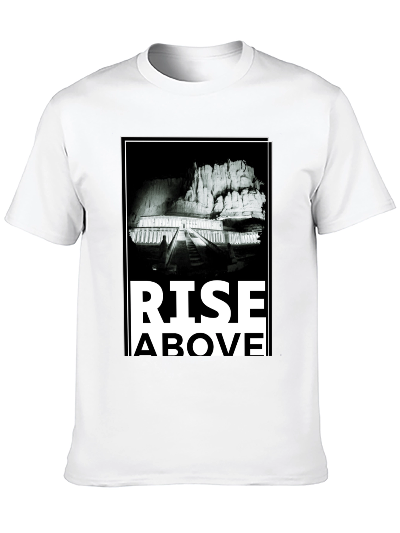Black Rise Above Graphic Tee - Men's Black T-Shirt view 10