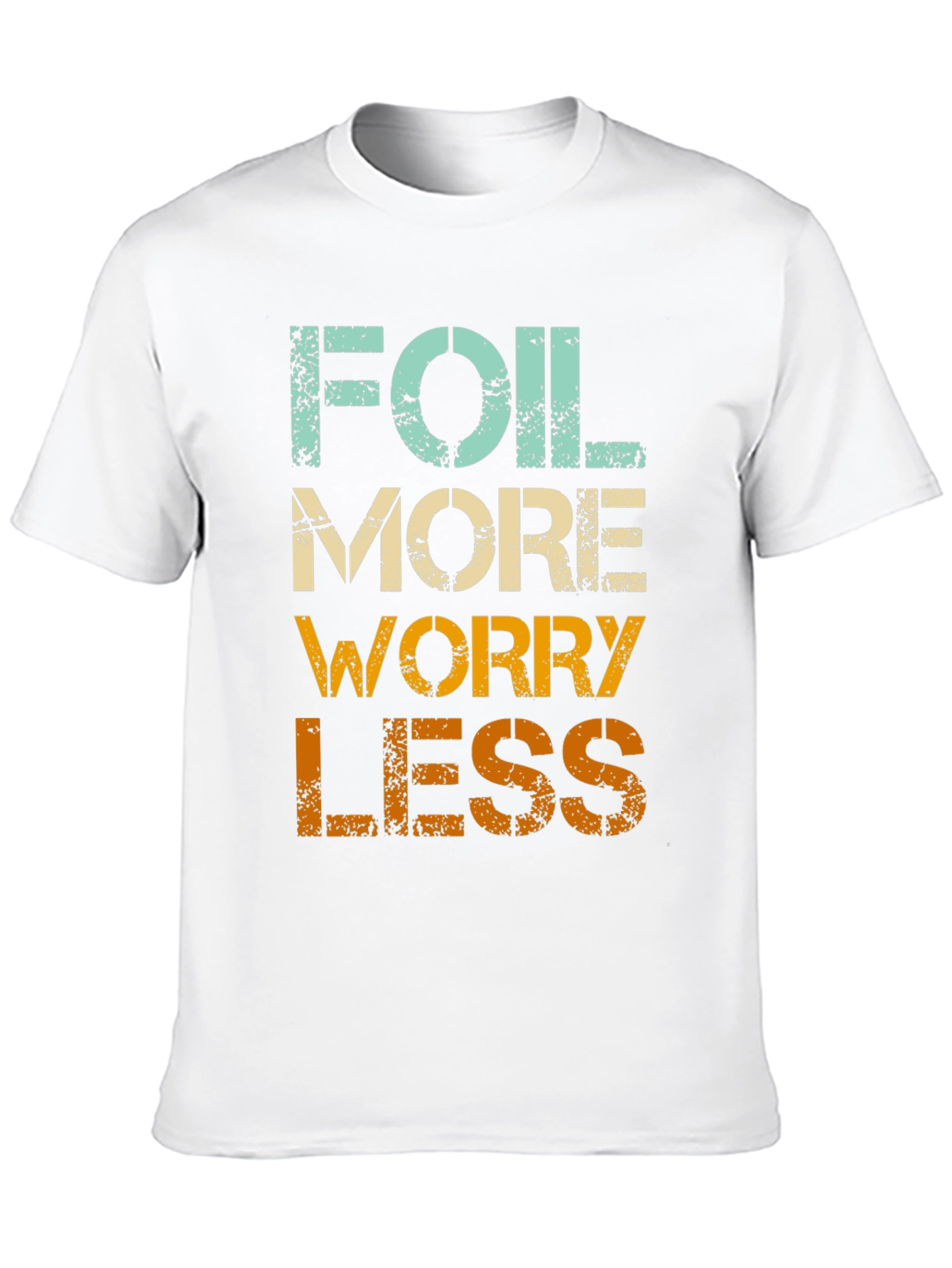 Black Foil More Worry Less Graphic Tee - Stylish Casual T-Shirt view 10