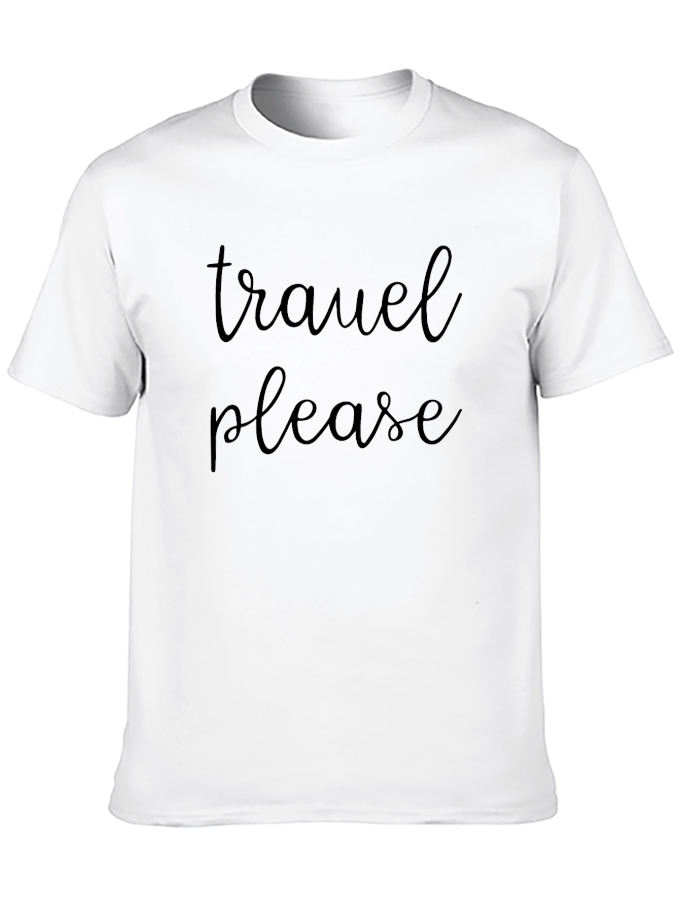 Black Travel Please Black Graphic T-Shirt view 10