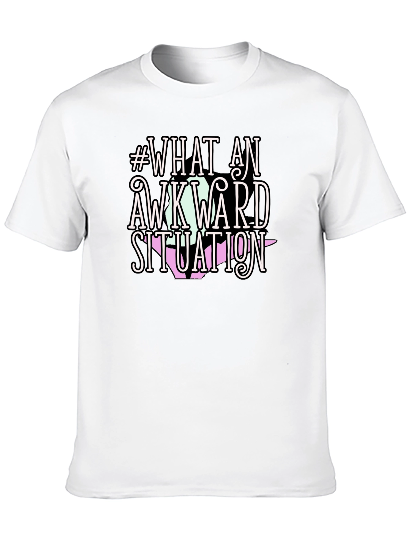 Black Awkward Situation Tee - Funny Graphic T-Shirt view 10