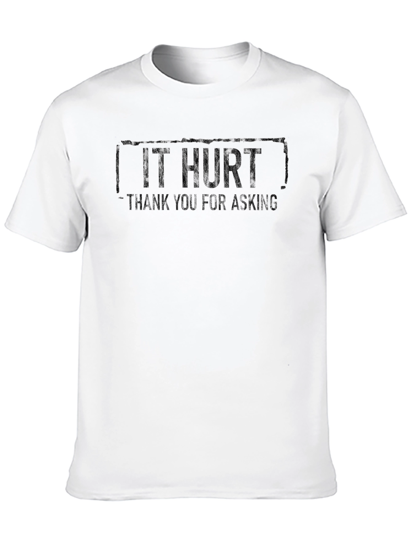 Black Funny "IT HURT" Graphic Tee - Sarcastic Comfort view 10