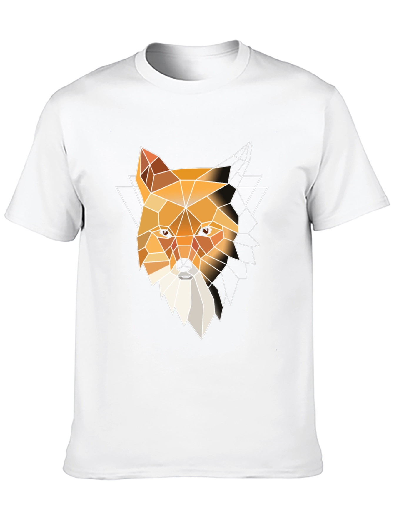 Black Geometric Fox Graphic T-Shirt - Modern Men's Tee view 10