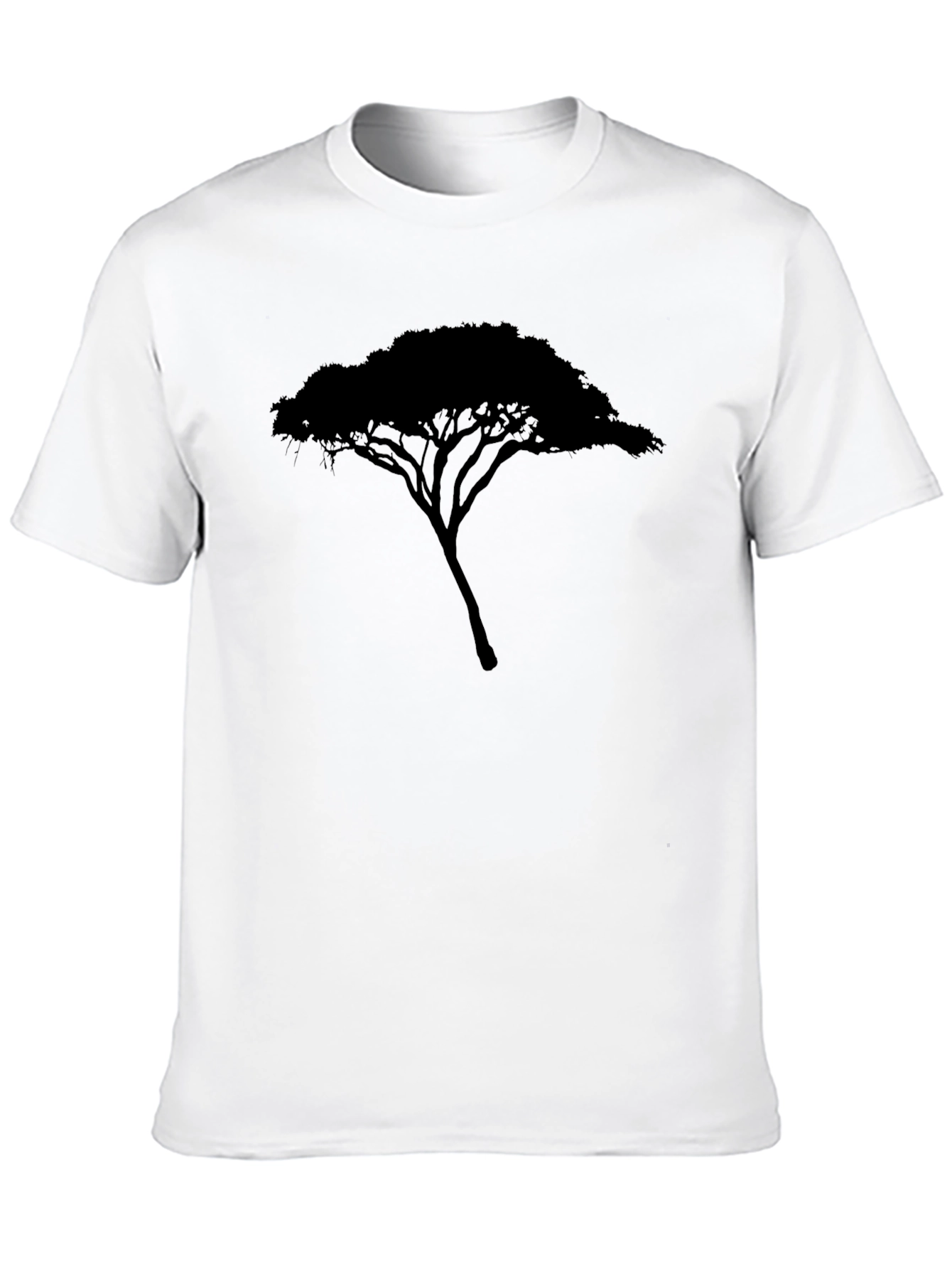 Black Tree Silhouette Graphic Tee - Black Casual Shirt view 10