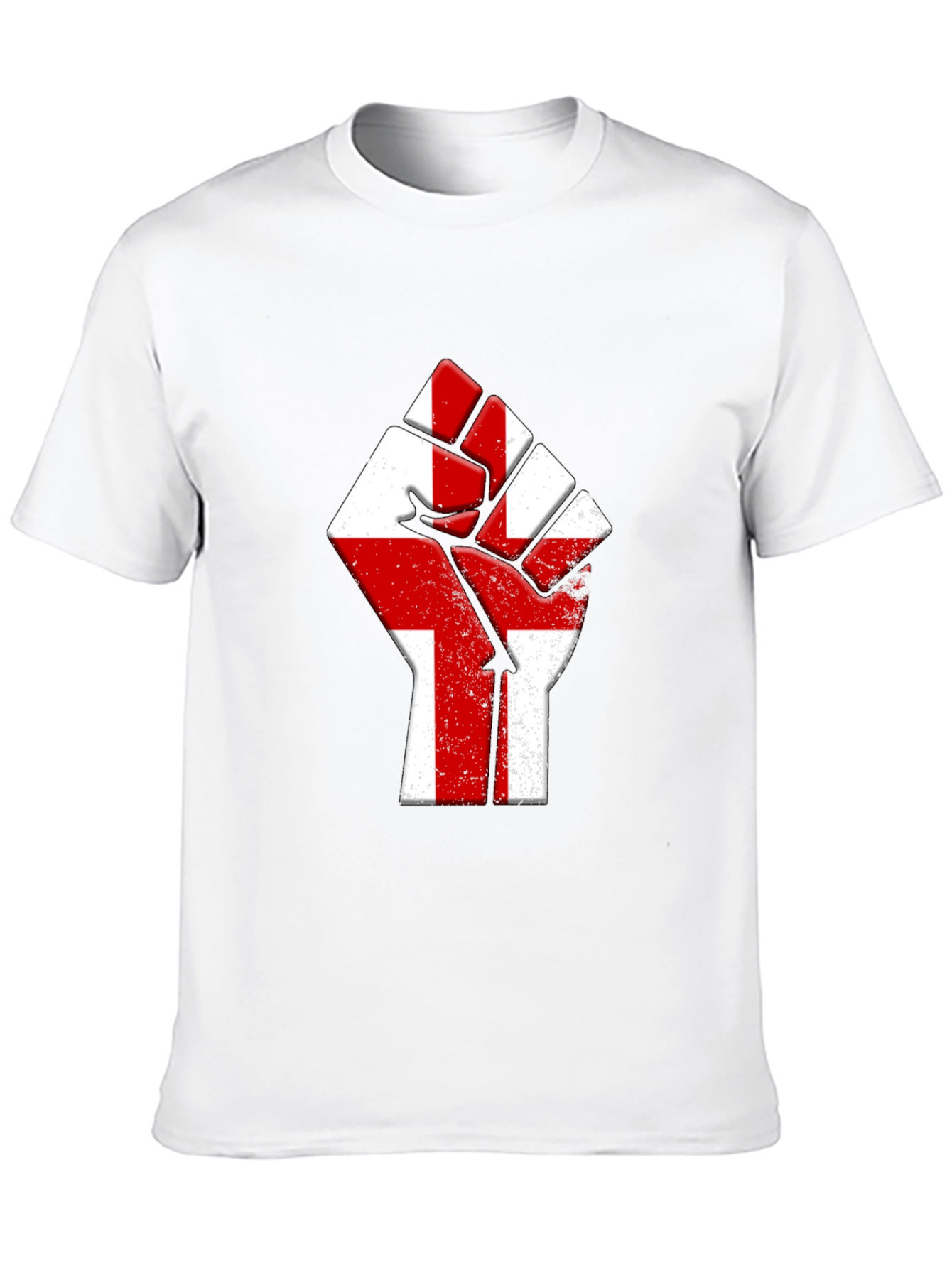 Black England Flag Fist T-Shirt - Show Your Pride! view 10