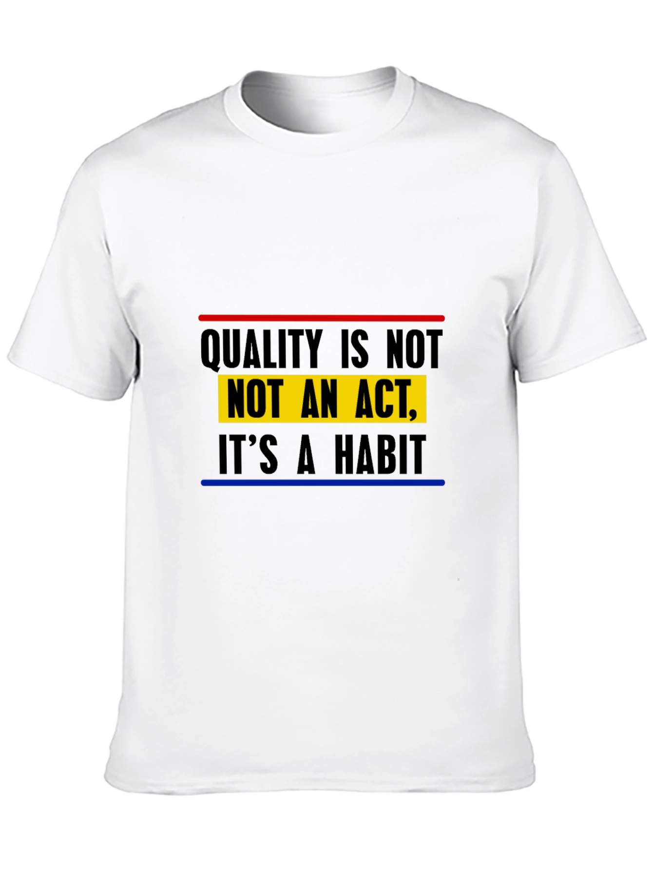 Black Quality is Habit Men's Black Graphic Tee view 10