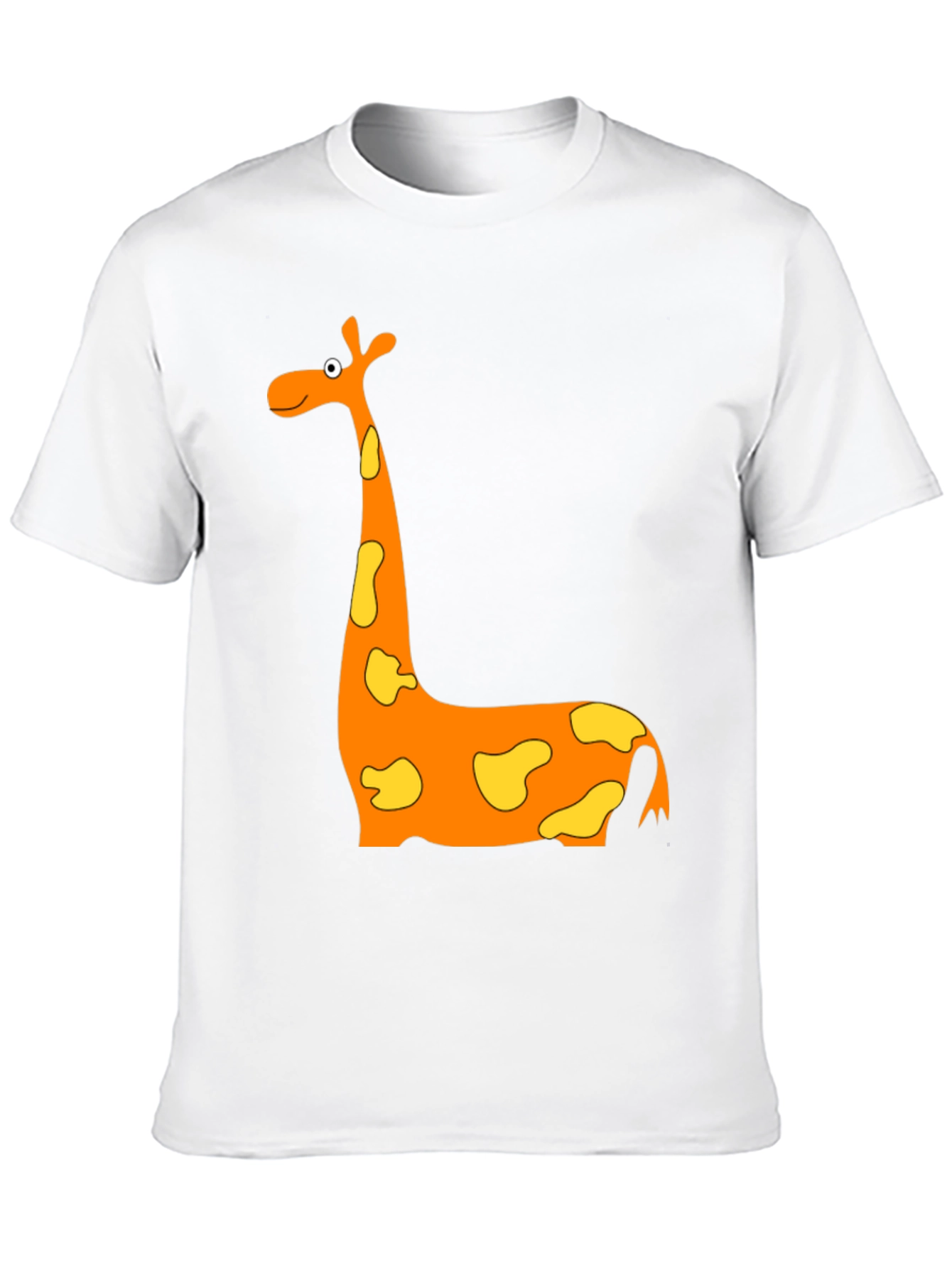 Black Cartoon Giraffe Graphic T-Shirt - Black view 10