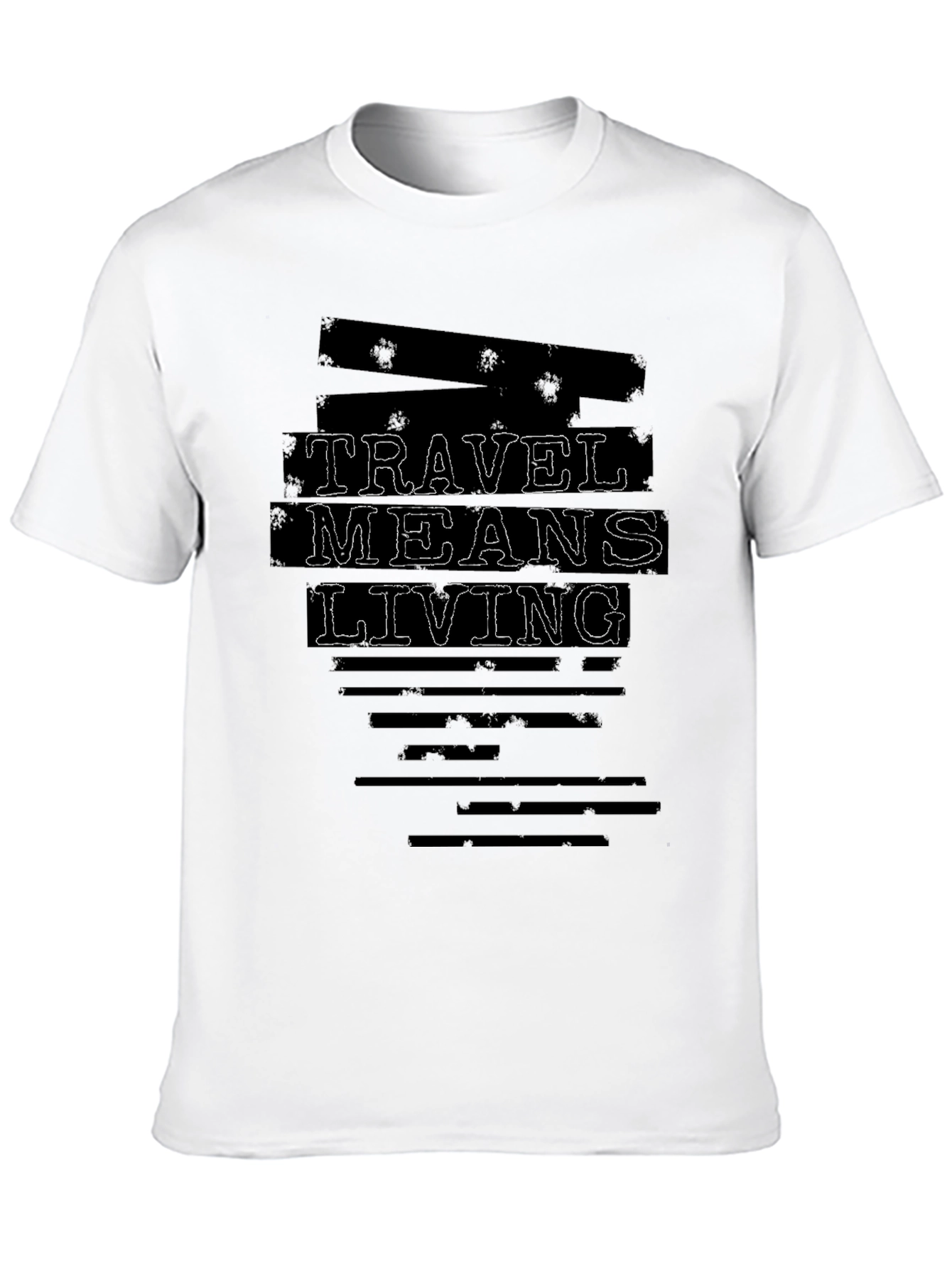 Black Travel Means Living Black Graphic Tee view 10