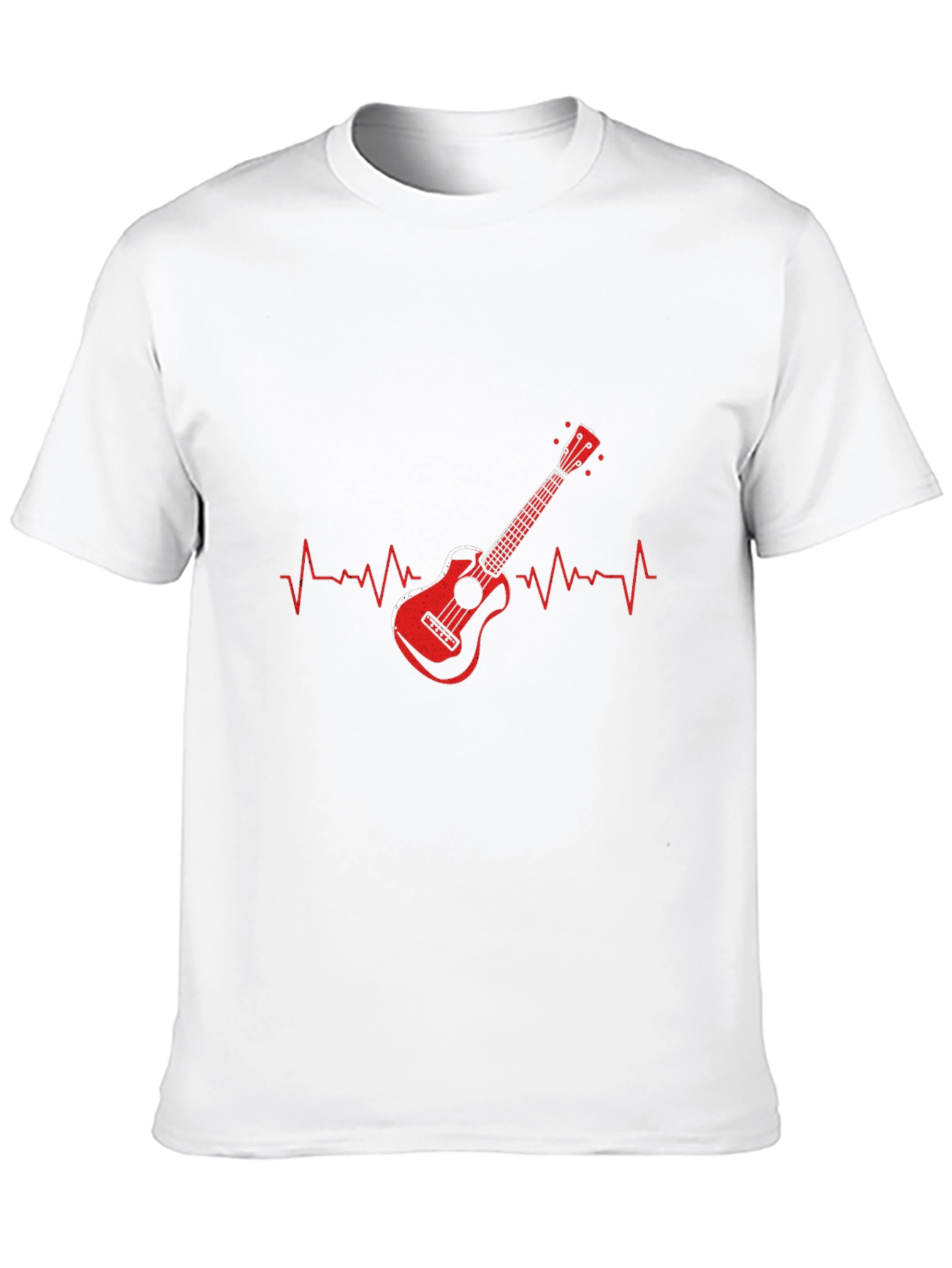 Black Ukulele Heartbeat Graphic Tee - Music Lover Shirt view 10