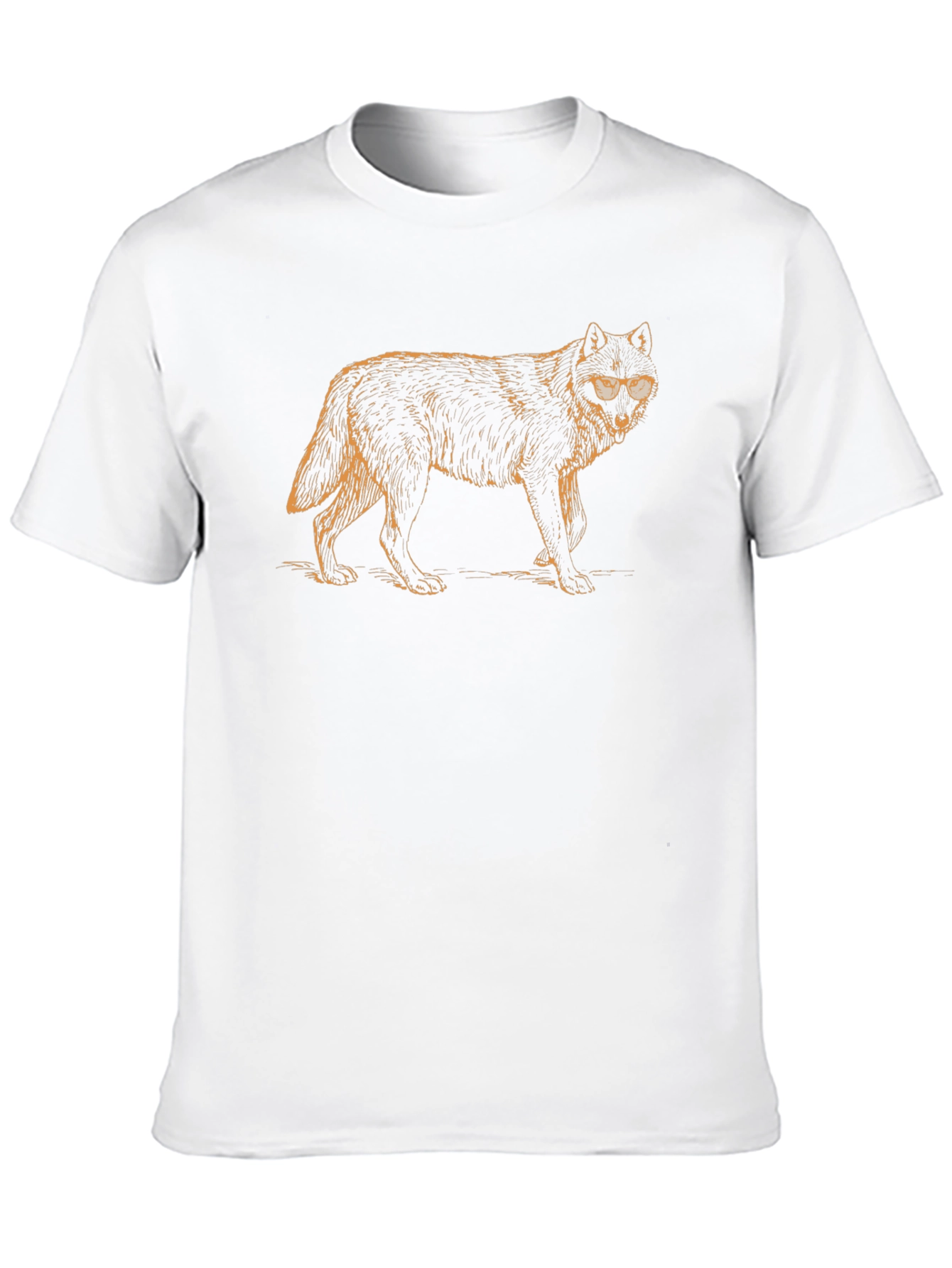Black Cool Wolf Graphic Tee - Unisex Black T-Shirt view 10