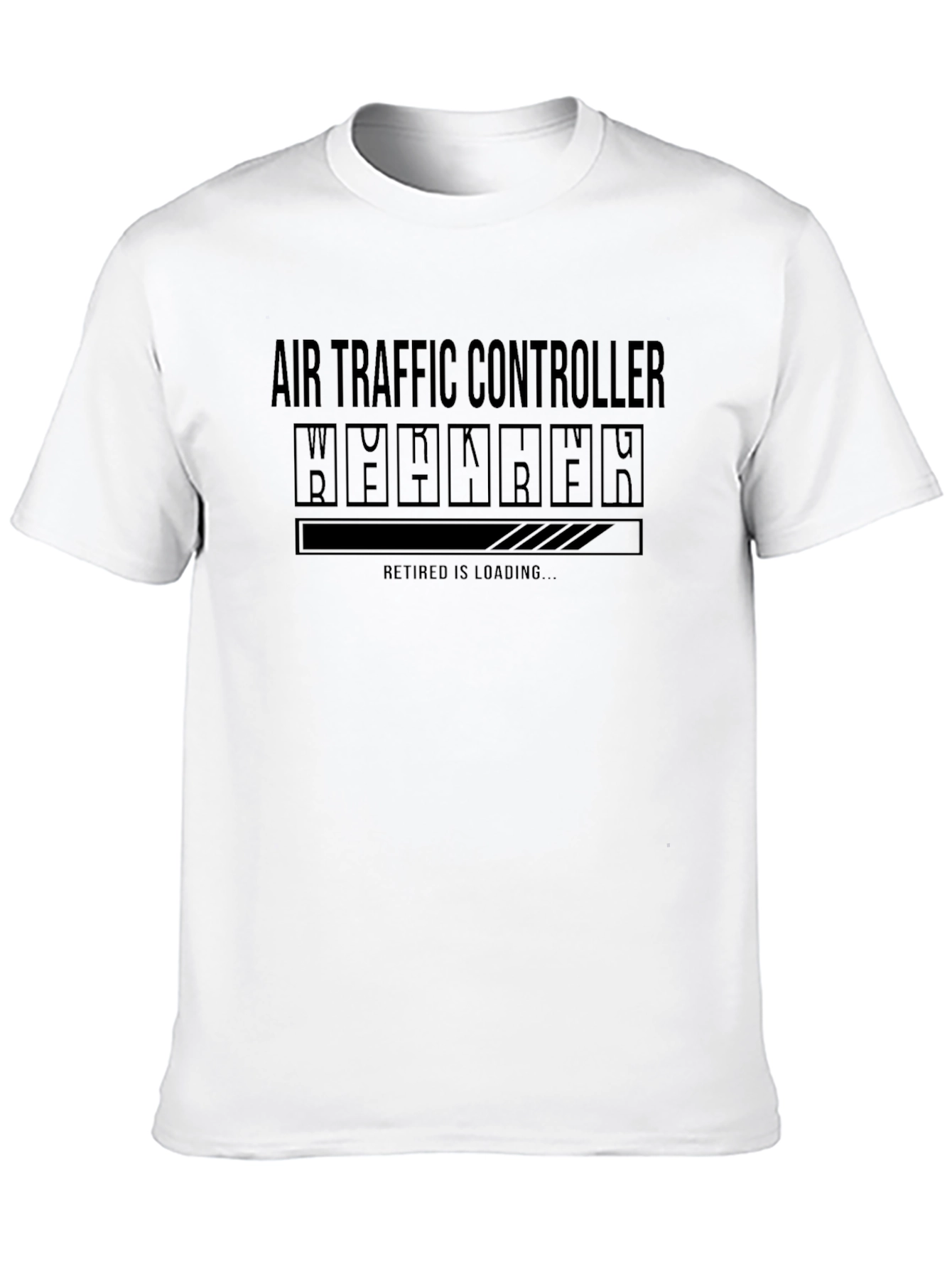 Black Air Traffic Controller Retirement Loading T-Shirt view 10