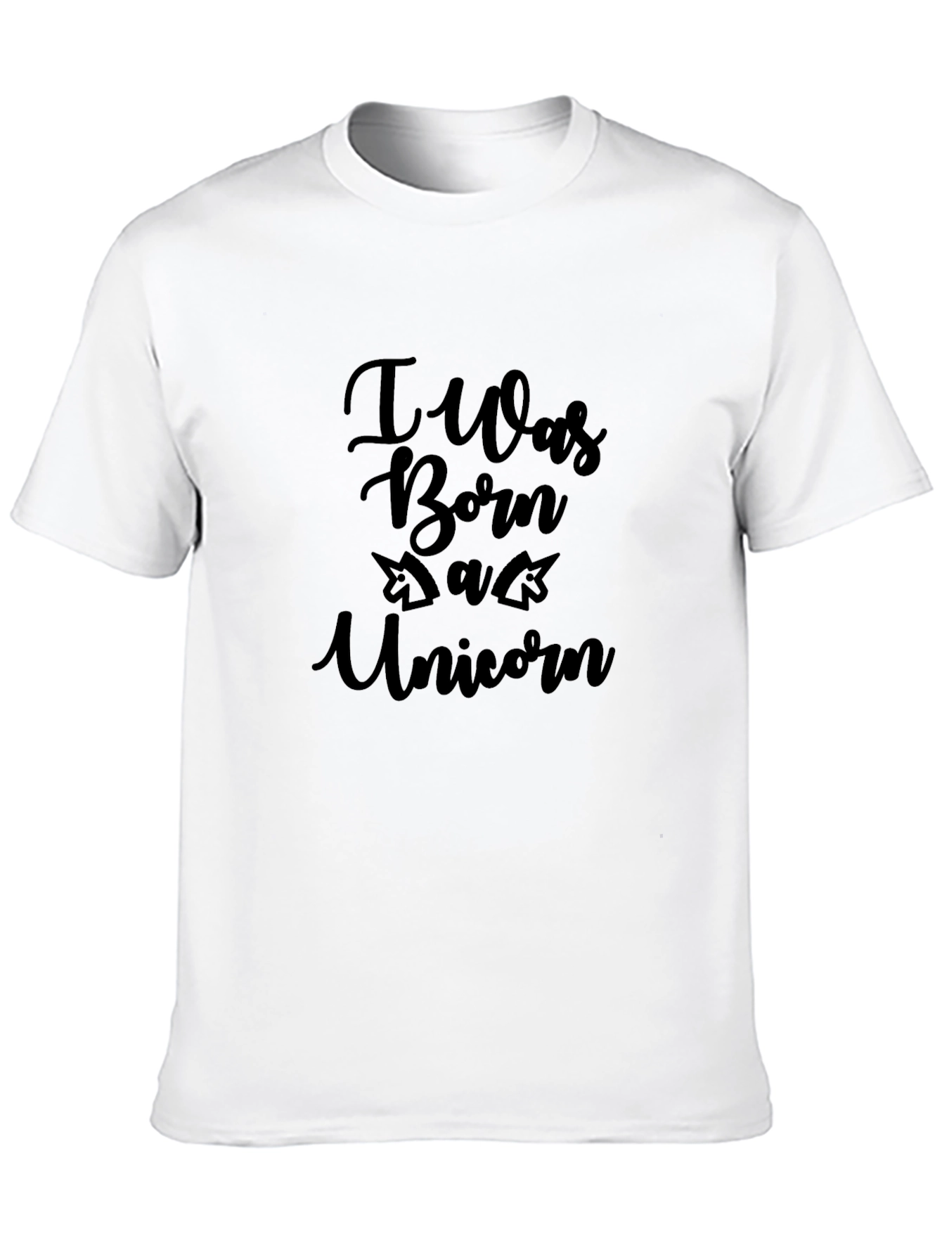 Black I Was Born A Unicorn T-Shirt - Men's Black Tee view 10