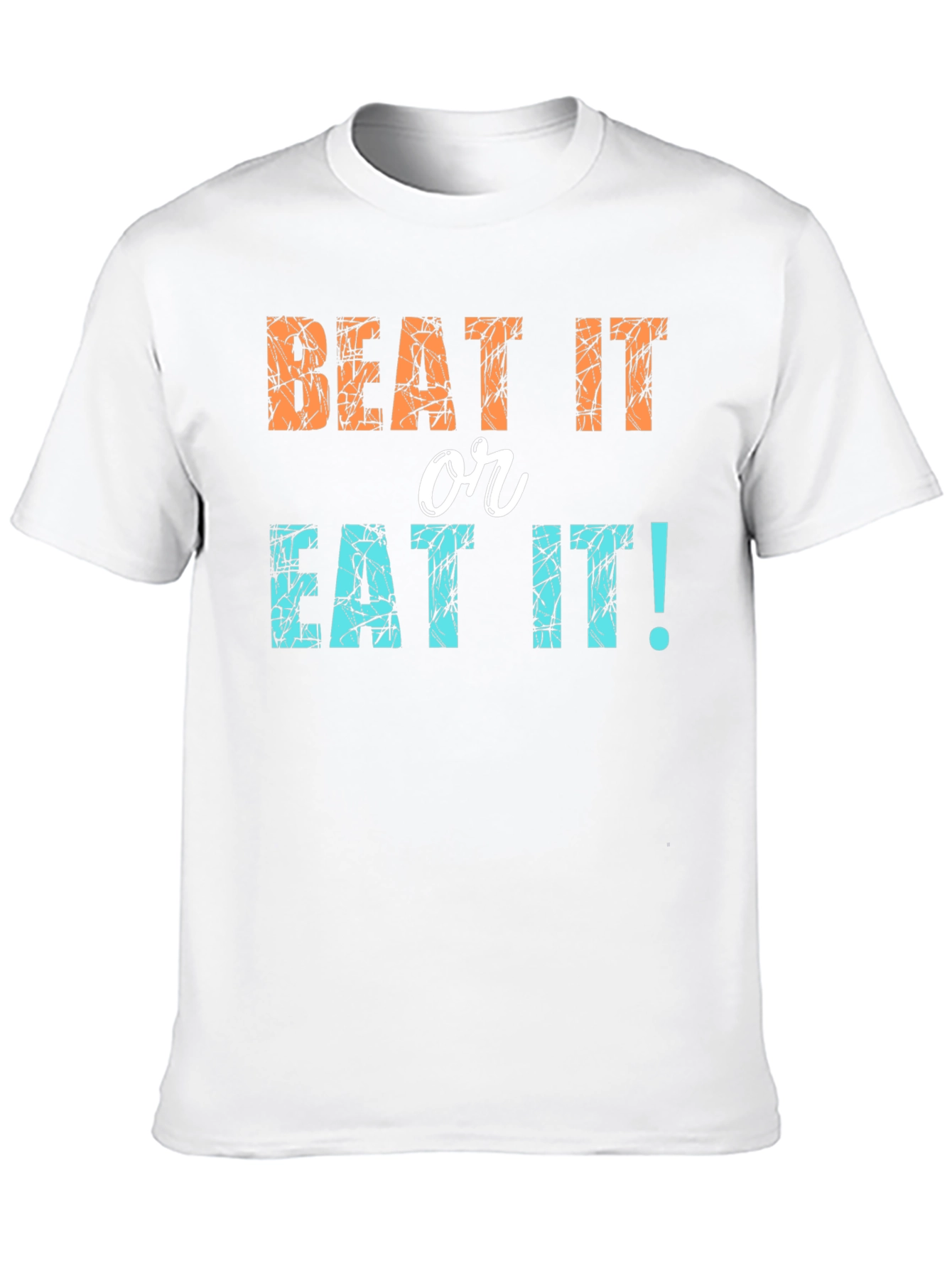 Black Beat It or Eat It! Novelty Graphic Tee view 10