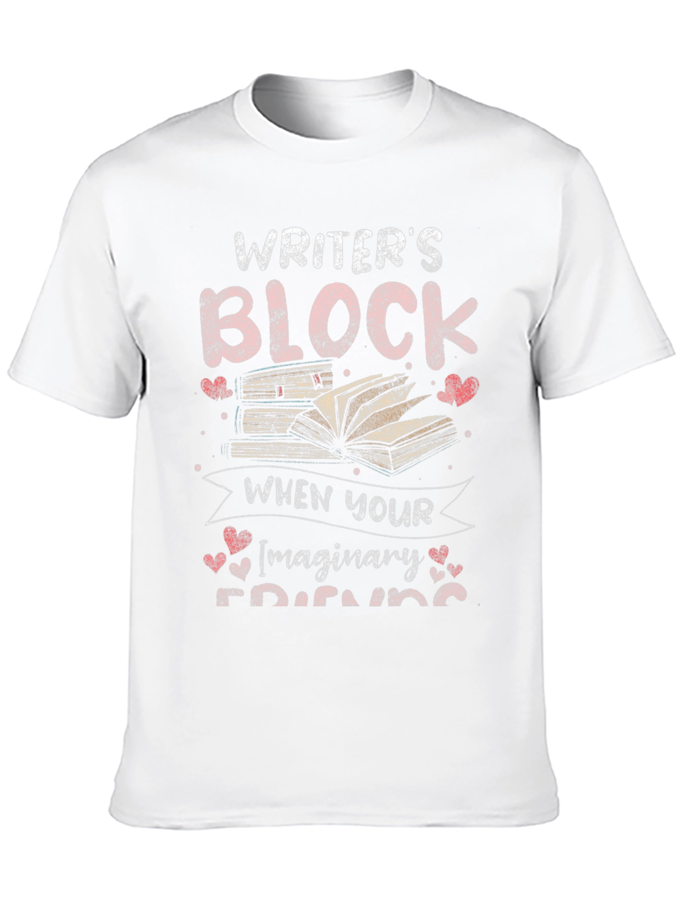 Black Writer's Block Imaginary Friends Black Graphic Tee view 10