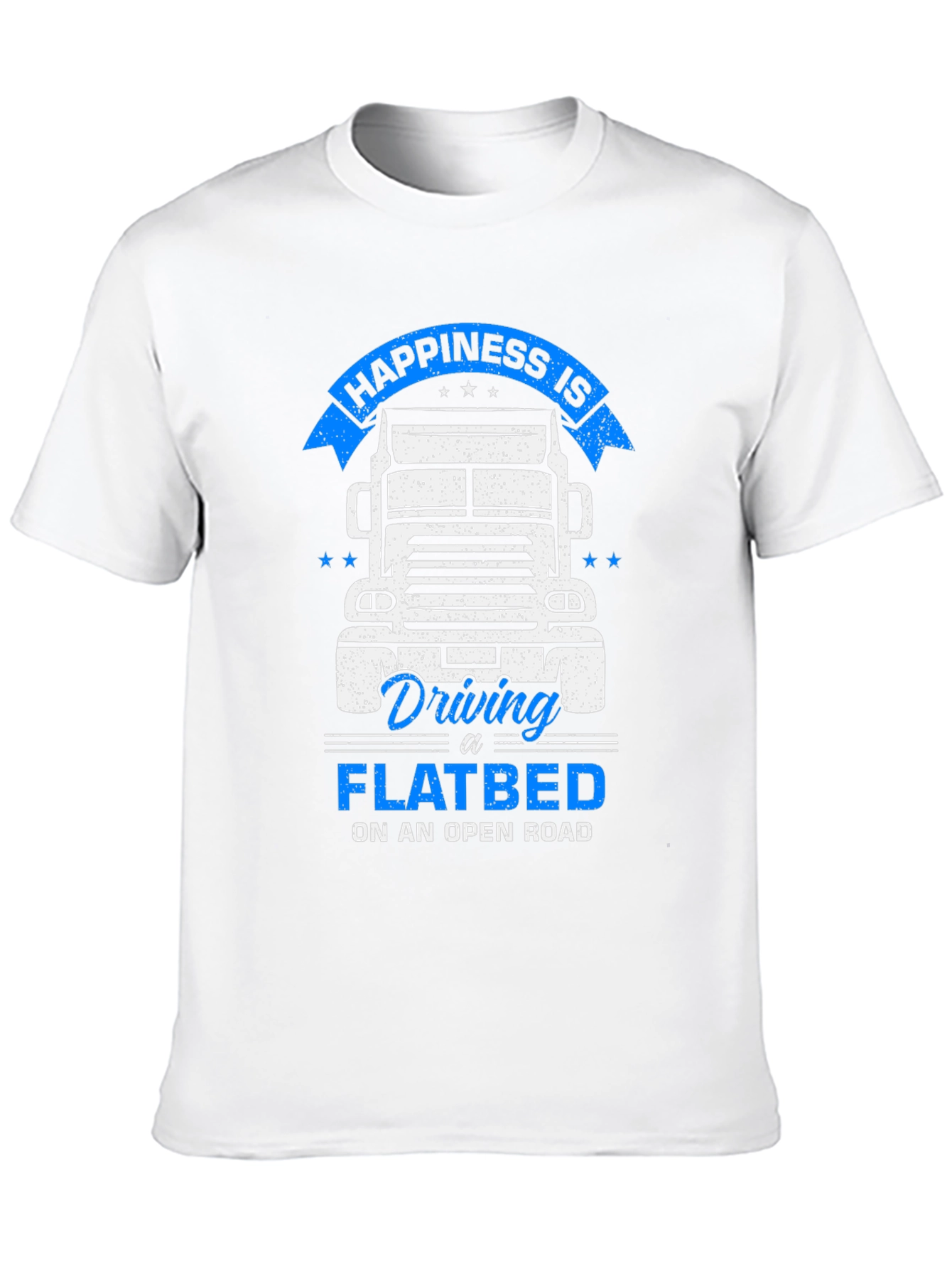 Black Happiness Flatbed Trucker T-Shirt - Open Road Comfort view 10