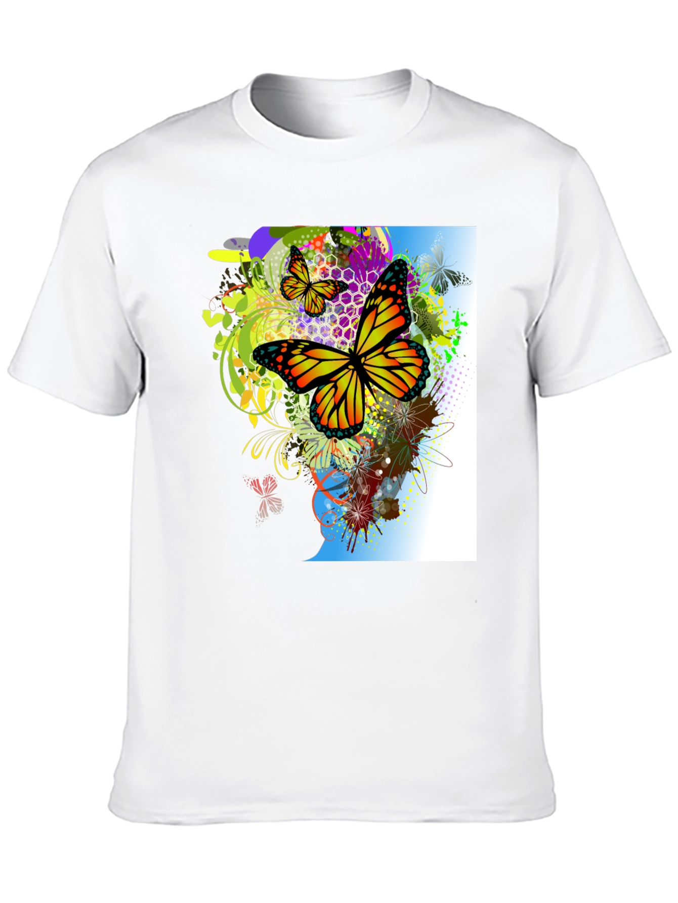 Black Butterfly Graphic Black T-Shirt view 10