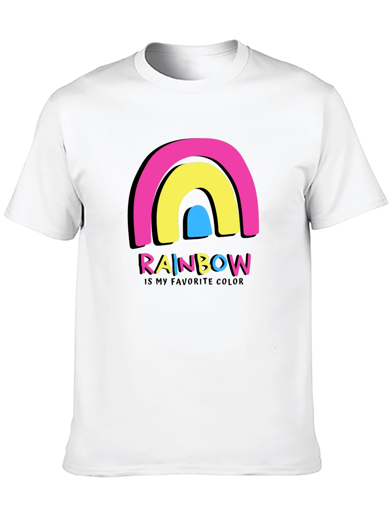Black Rainbow Is My Favorite Color Graphic T-Shirt view 10