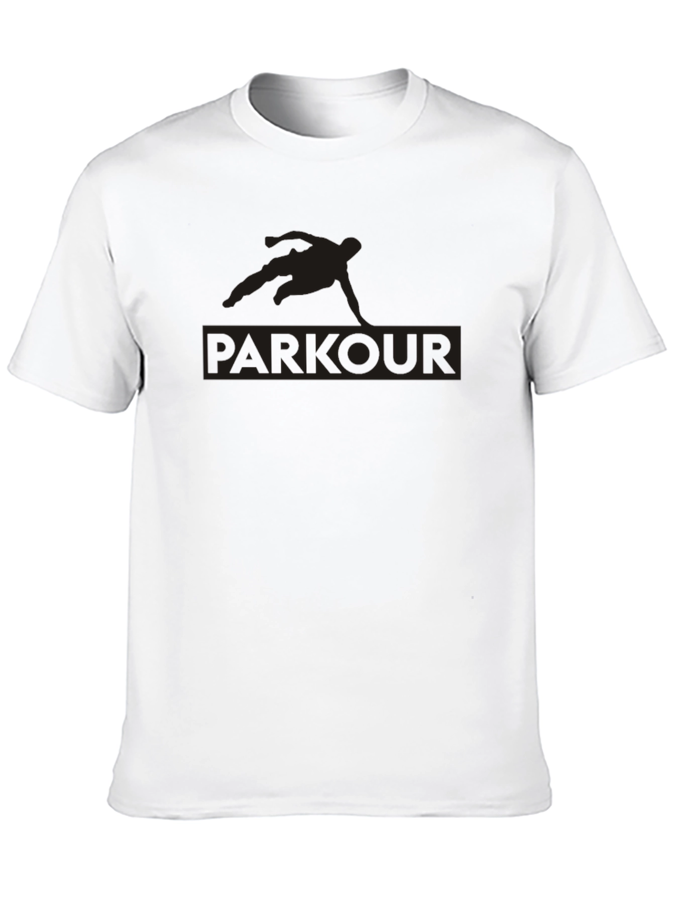 Black Parkour Silhouette Graphic T-Shirt view 10