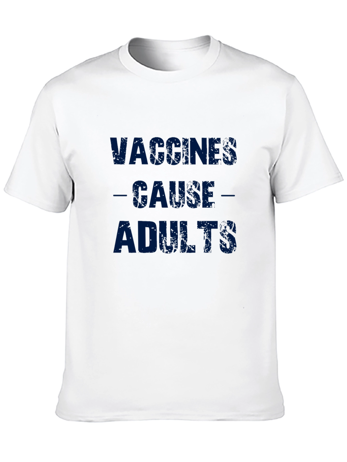 Black Vaccines Cause Adults Graphic Tee - Black T-Shirt view 10